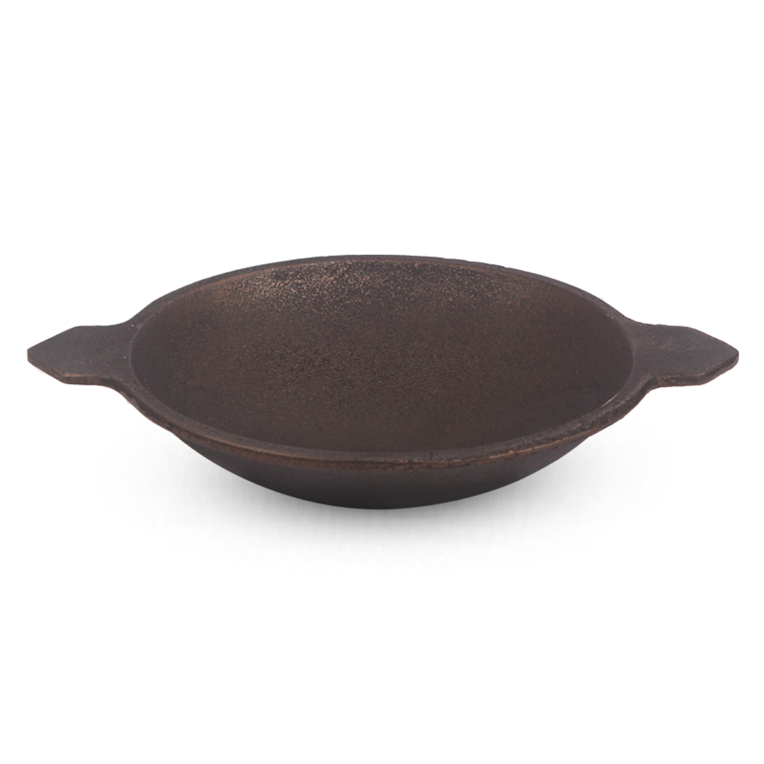 The Indus Valley CASTrong Cast Iron Appam Pan/Appachetty, Glass Lid, Pre-seasoned, Nonstick, 100% Pure, Toxin-free, Induction, 22cm, 1.5kg - view 2