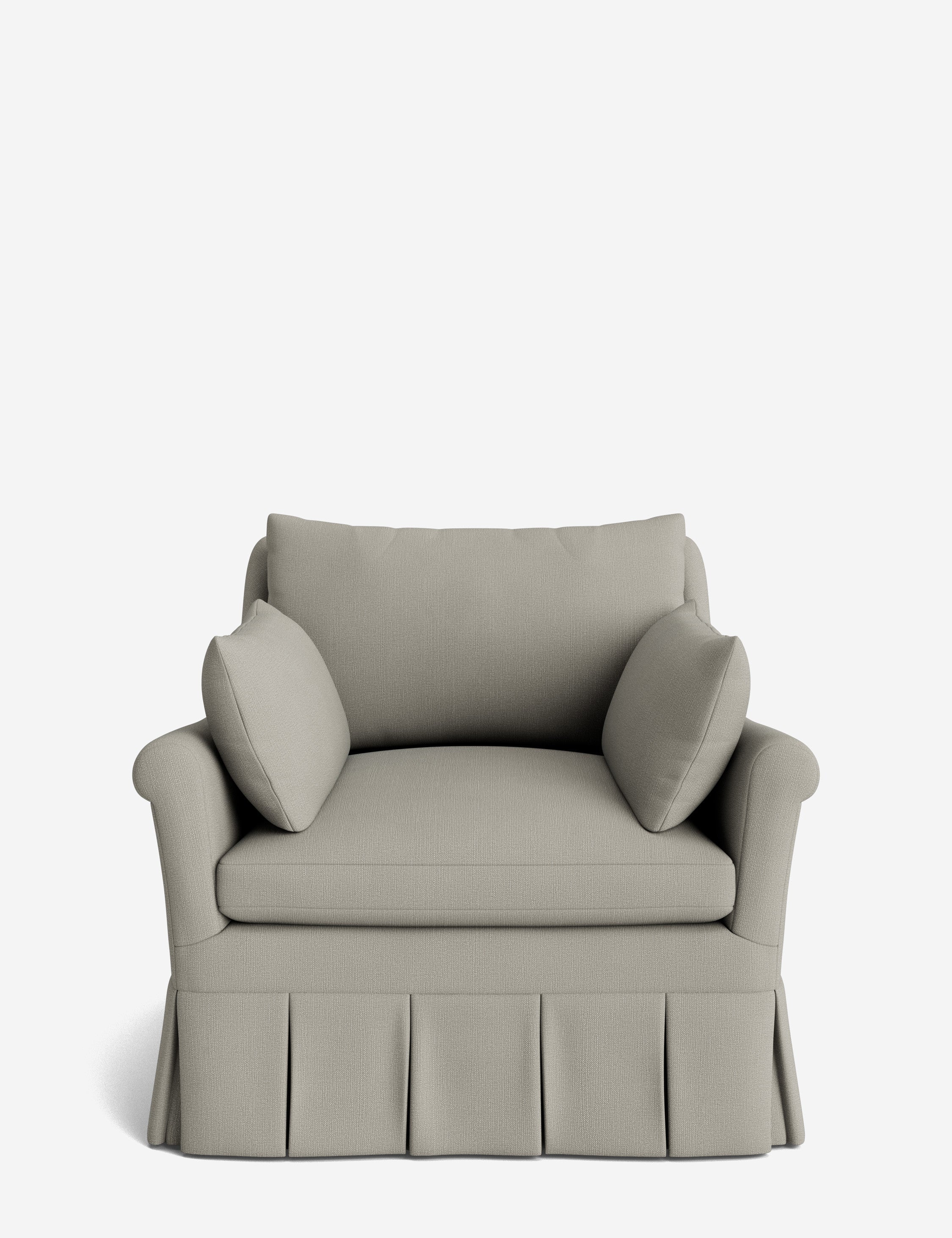 Lulu and Georgia Portola Rolled Arm Luxe Depth Pleated Chair - view 58