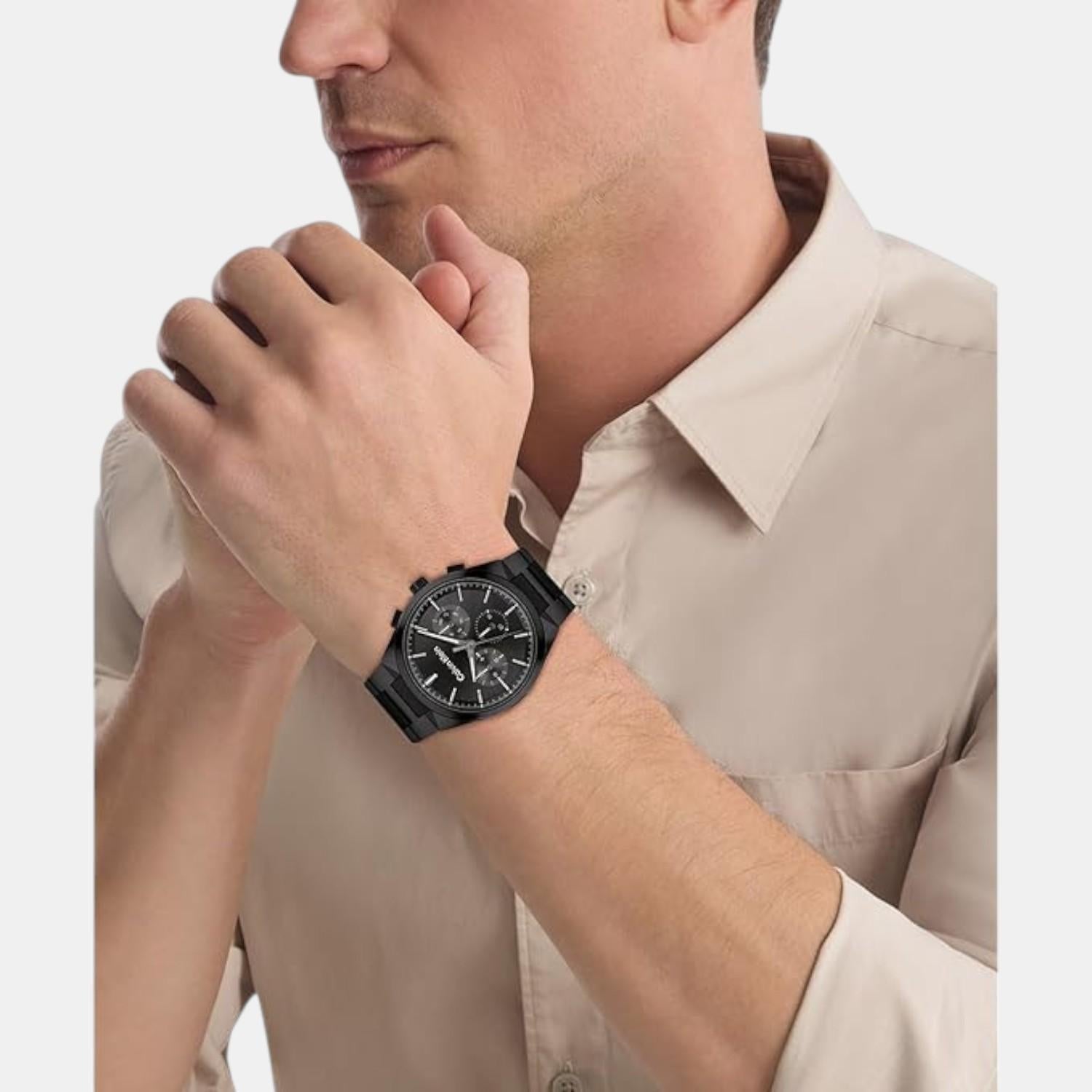 Calvin Klein Distinguish Men Quartz Black Dial Multi-Function Stainless Steel Watch 25200505 - view 4
