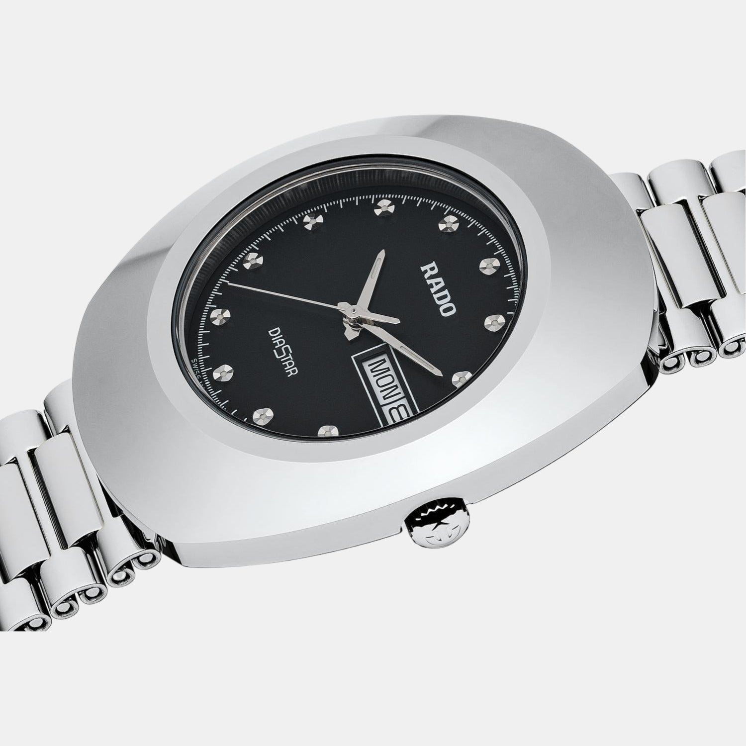 Rado Diastar Men Quartz Black Dial Analog Stainless Steel Watch R12391153 - view 2