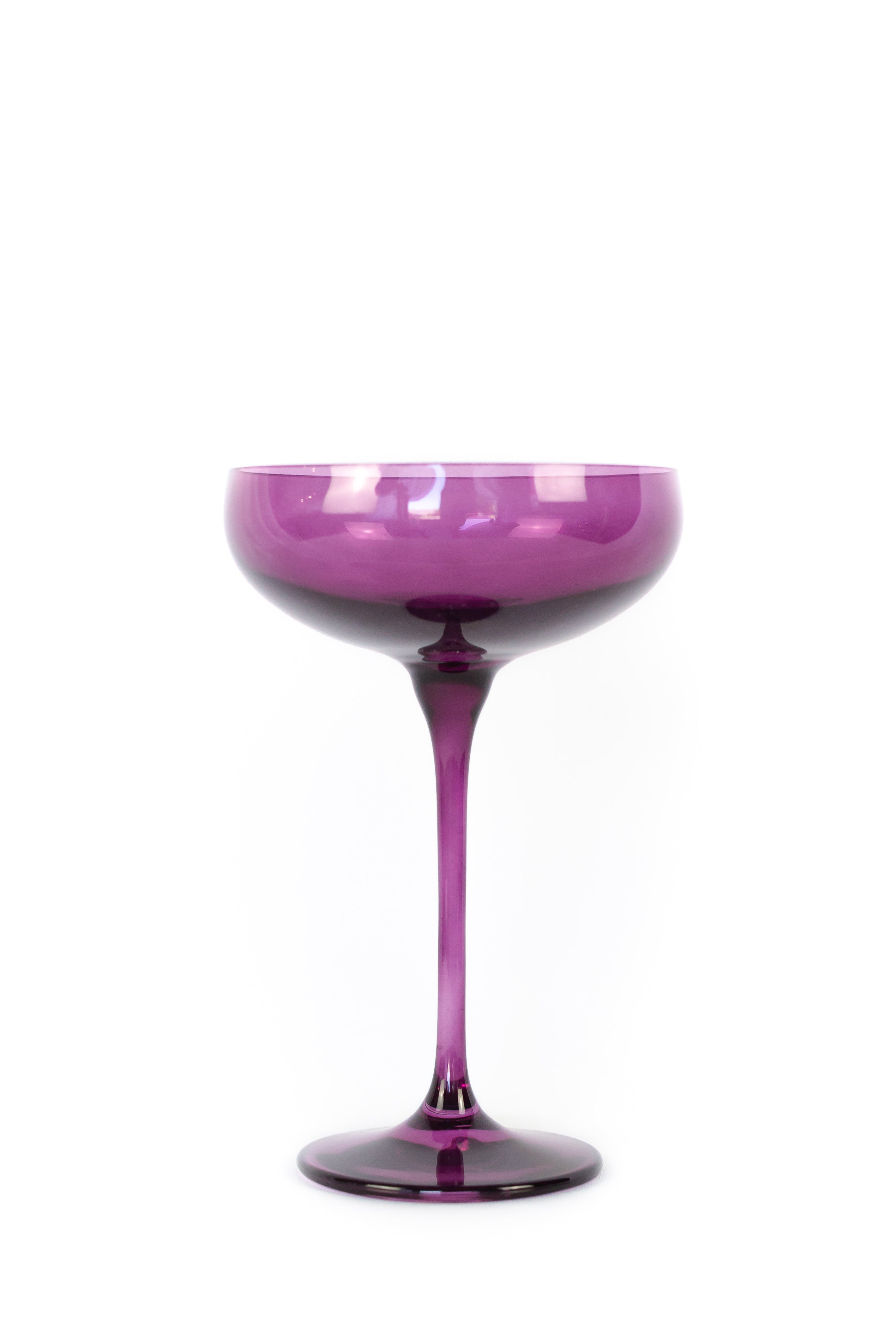 Estelle Colored Glass Estelle Colored Champagne Coupe Stemware - Set of 2 {Amethyst} - view 8