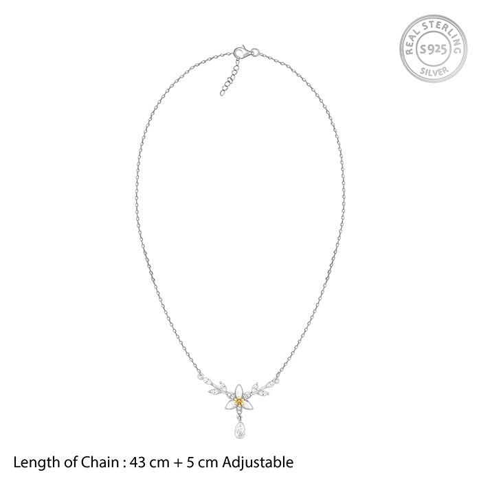 GIVA Jewellery Silver One in a Trillium Necklace - view 5