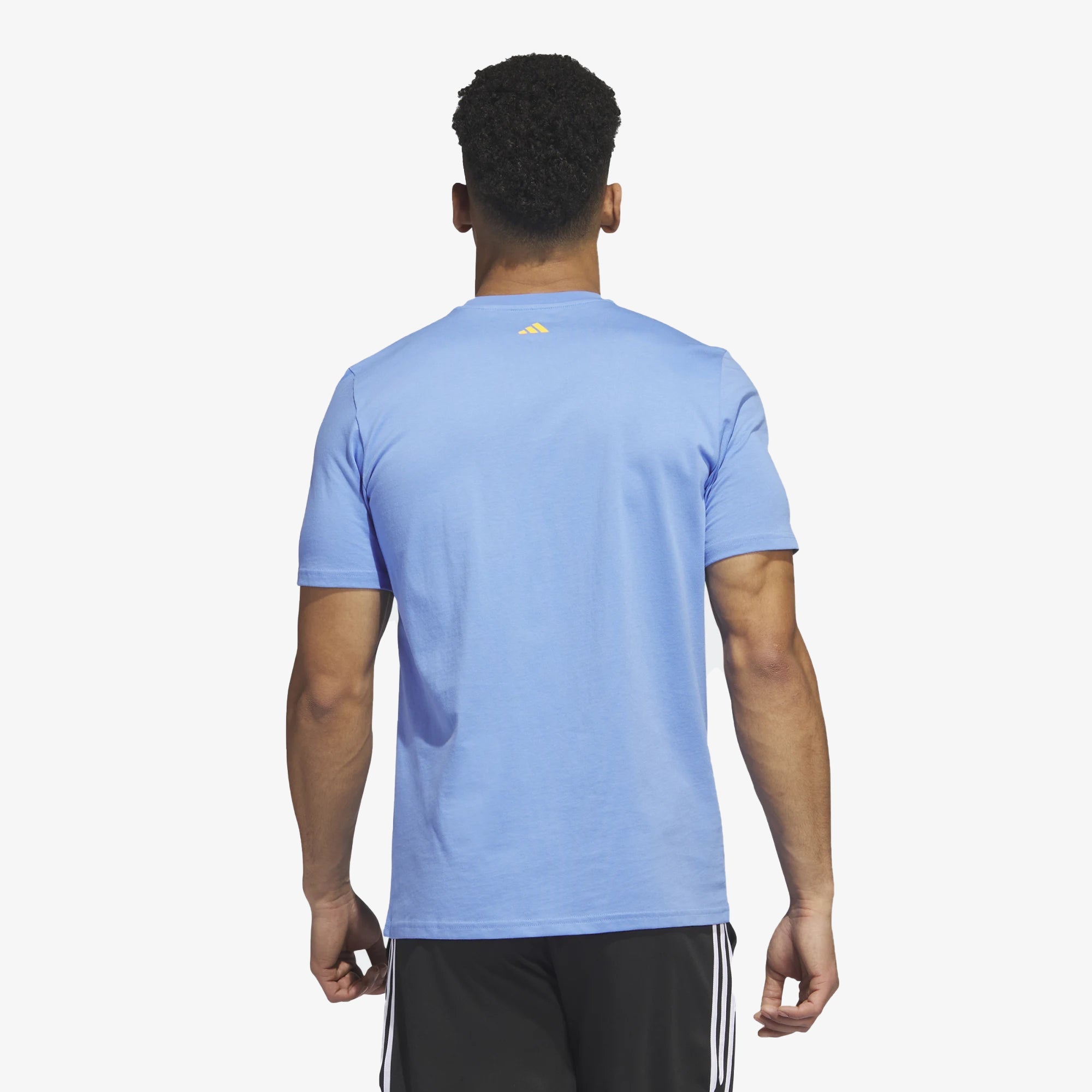 Adidas Originals | LIL STRIPE BRACKET GRAPHIC SHORT SLEEVE BASKETBALL TEE { BLUE FUSION