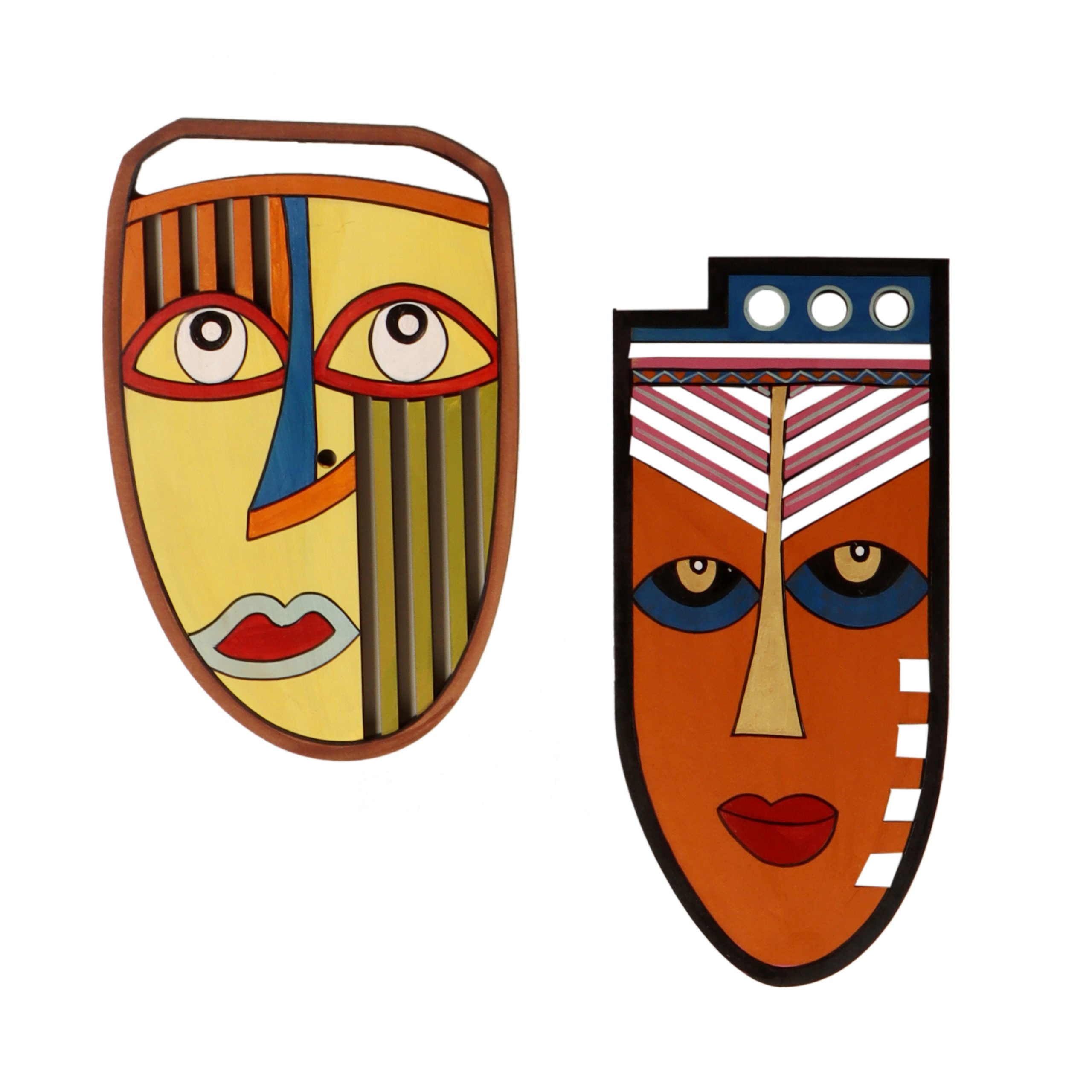 ART CREATIONS BY SUMAN SONTHALIA AG OG Wall Decor Mask (Set of 2) - view 2