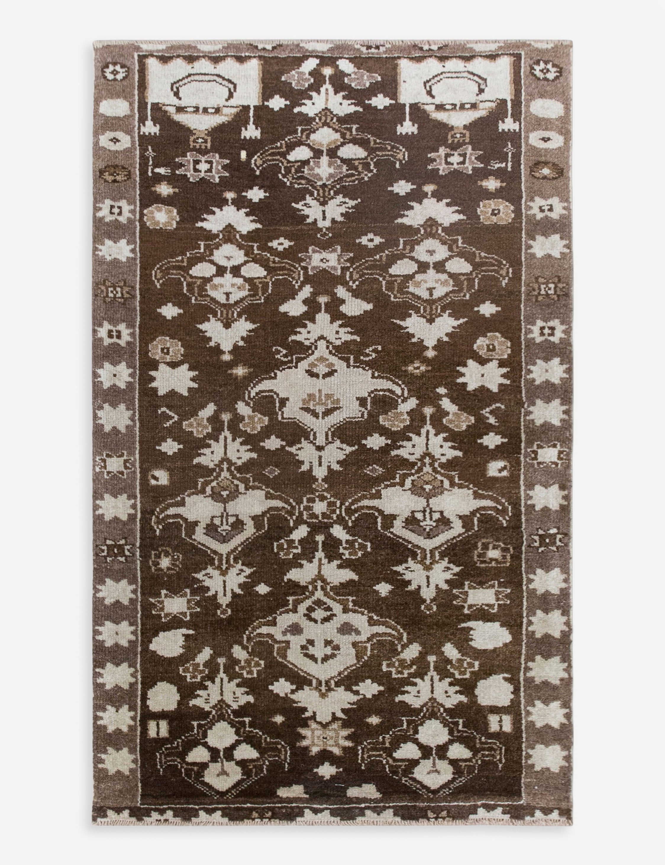 Lulu and Georgia Vintage Turkish Hand-Knotted Wool Rug No. 589, 3'8" x 7'2"