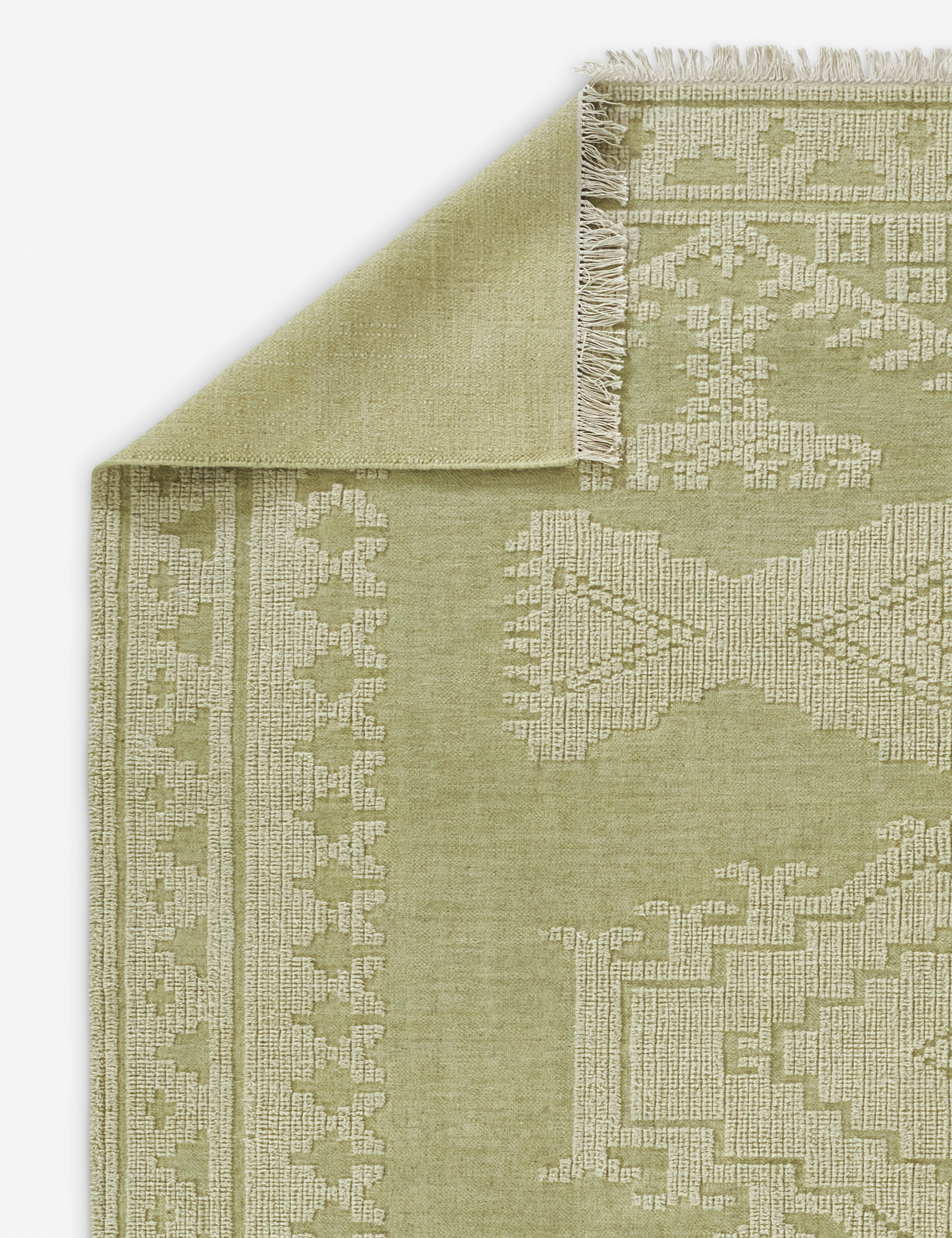 Lulu and Georgia Lulit Handwoven Wool Rug – Green - view 2