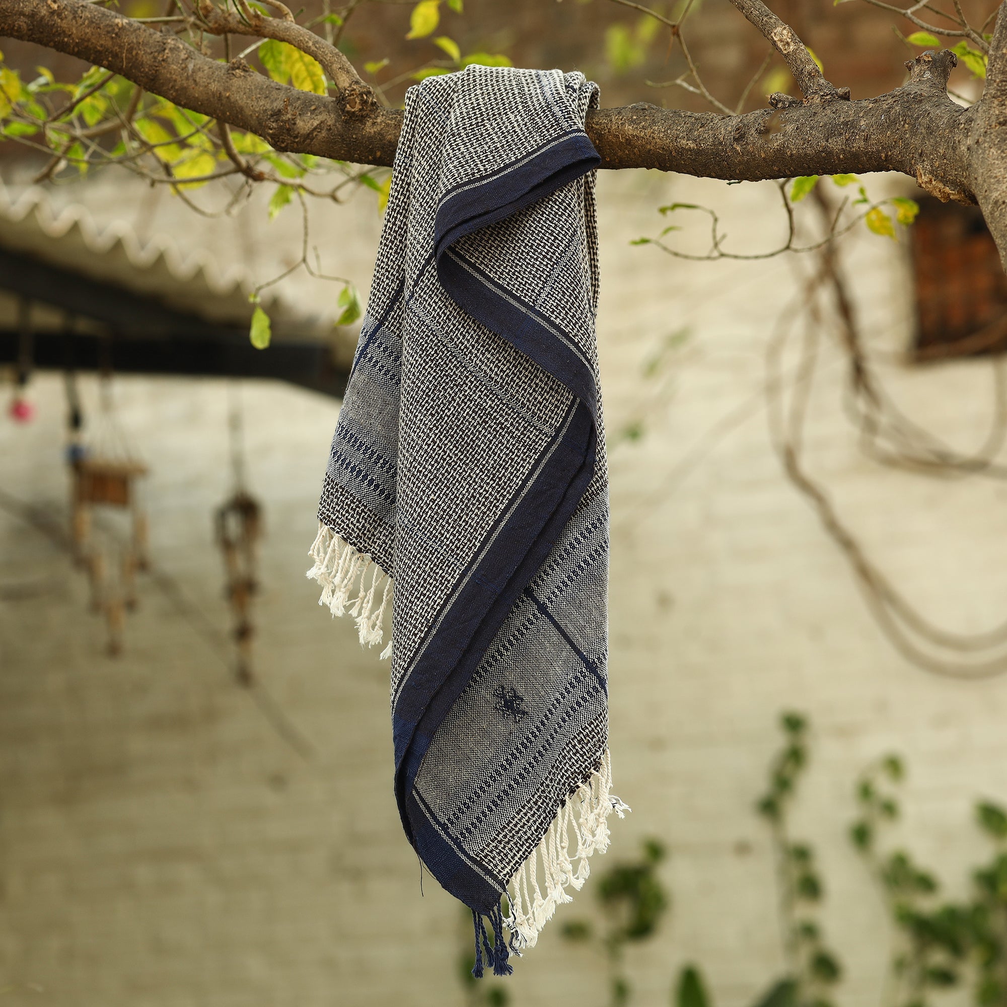 KACHCHH JI CHHAAP Black - Organic Kala Cotton Pure Handloom Towel