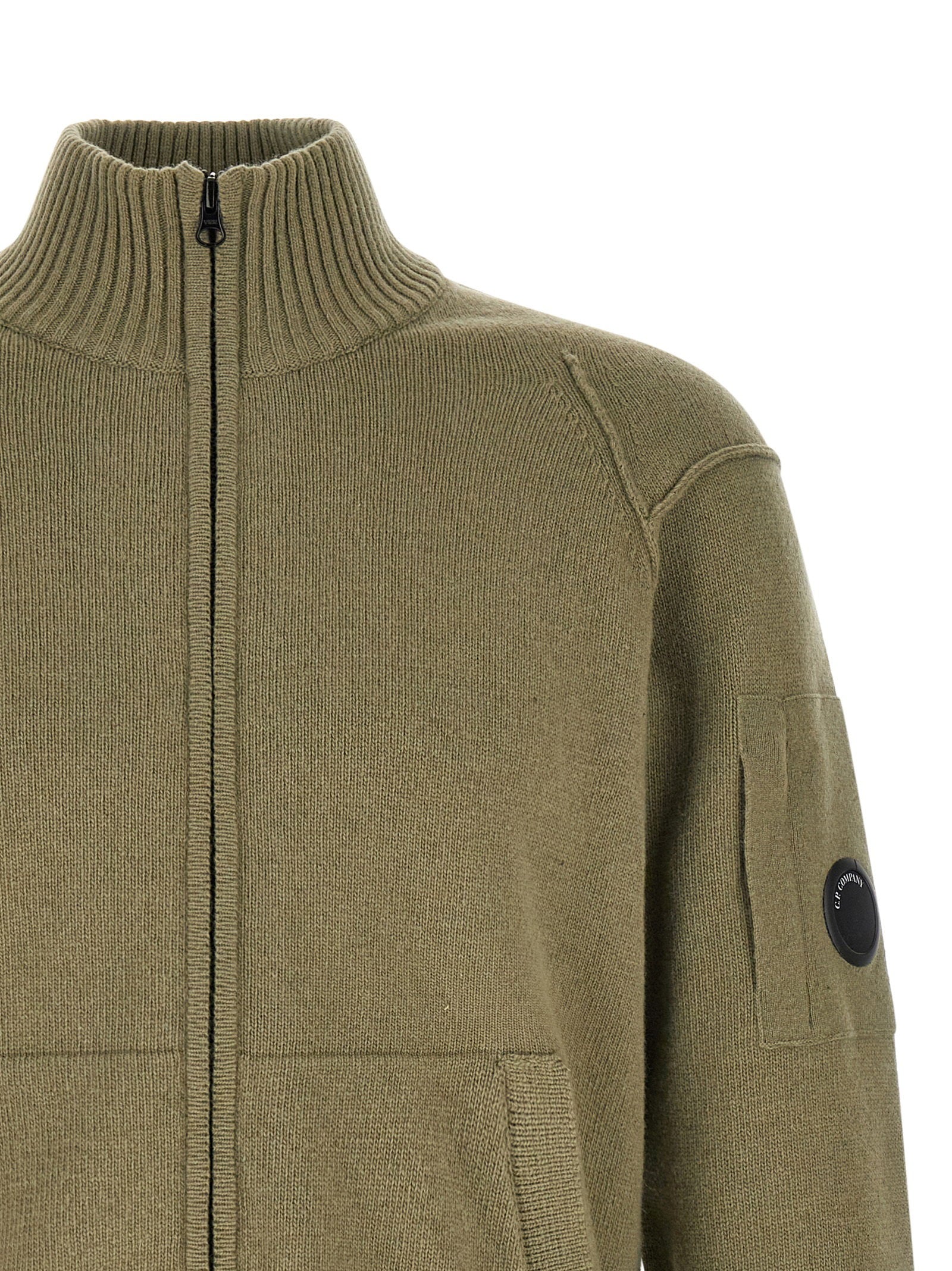 C.p. Company Lambswool Grs Cardigan With Lens Detail - view 3