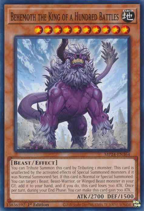 Yu-Gi-Oh! Behemoth the King of a Hundred Battles - MP24-EN364 - Common - 1st Edition