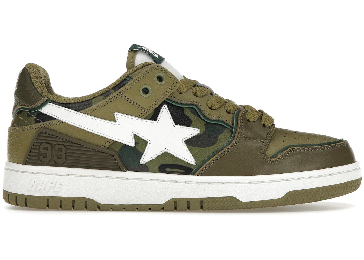 Bape A Bathing Ape Sk8 Sta Olive Drab Green Camo