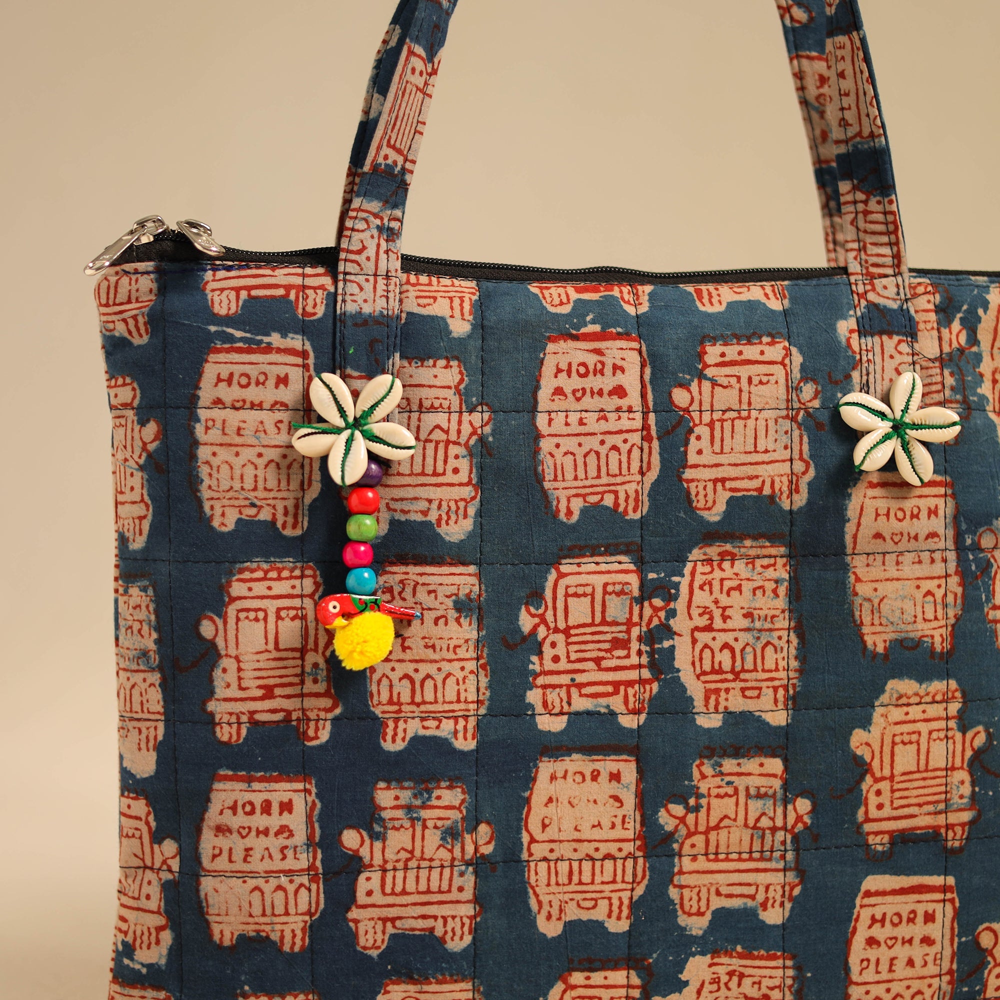 NOORI BAZAR Blue - Handcrafted Quilted Cotton Handbag 19 - view 3