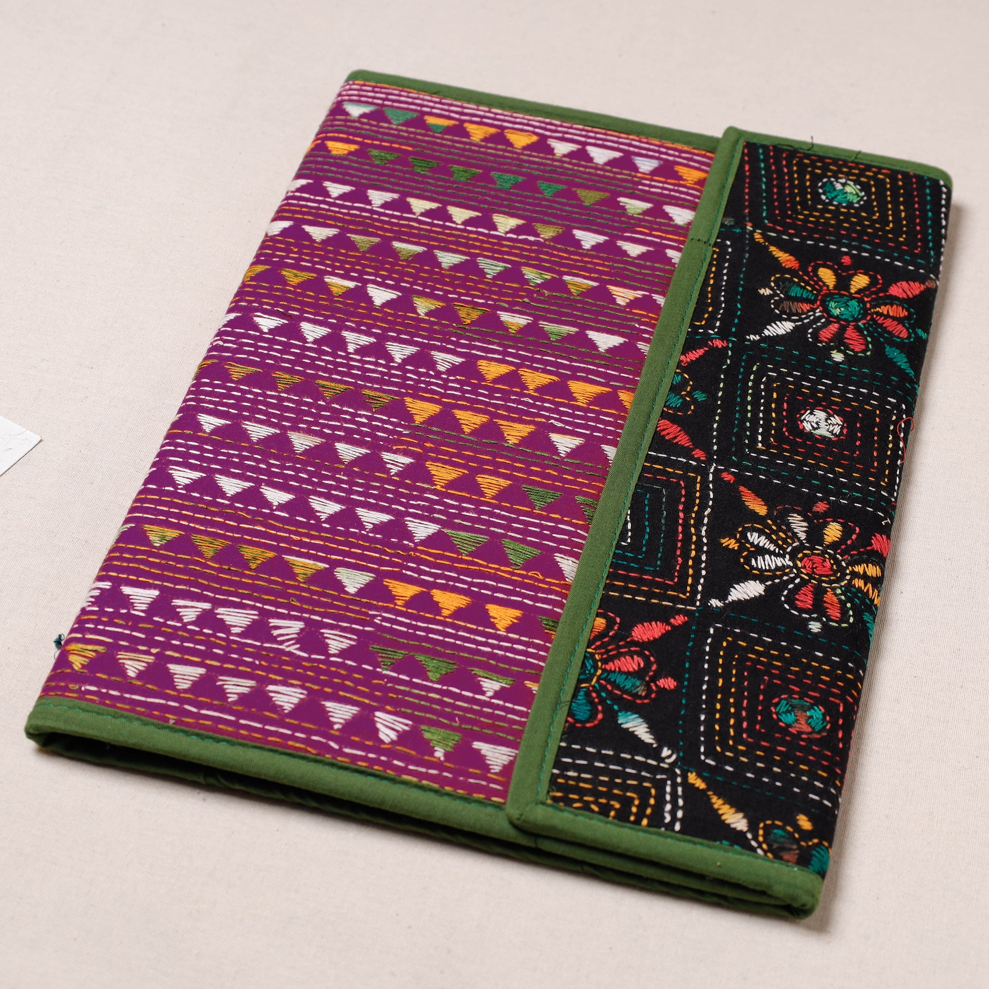 ASALKAAR Bengal Kantha Work Handcrafted File Folder - view 2