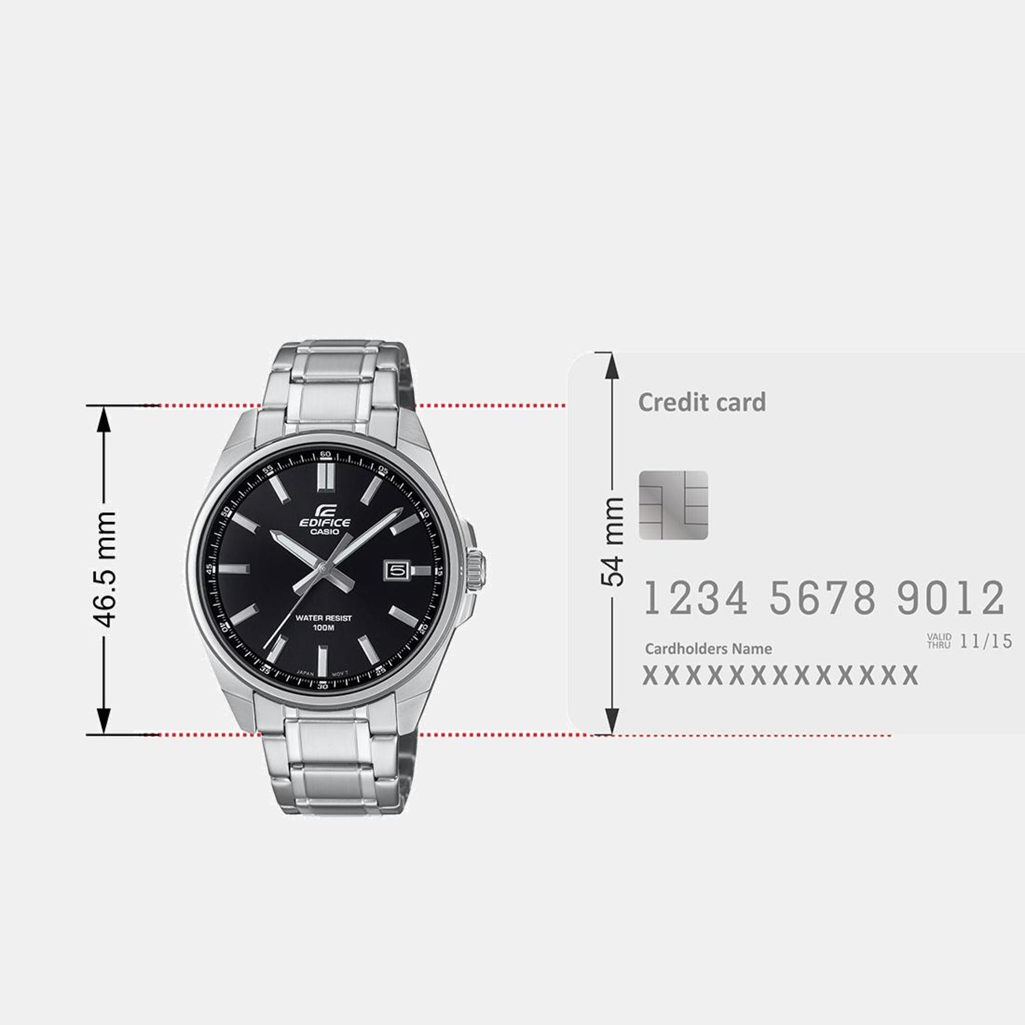 Casio Edifice Men Quartz Black Dial Analog Stainless Steel Watch ED618 - view 8