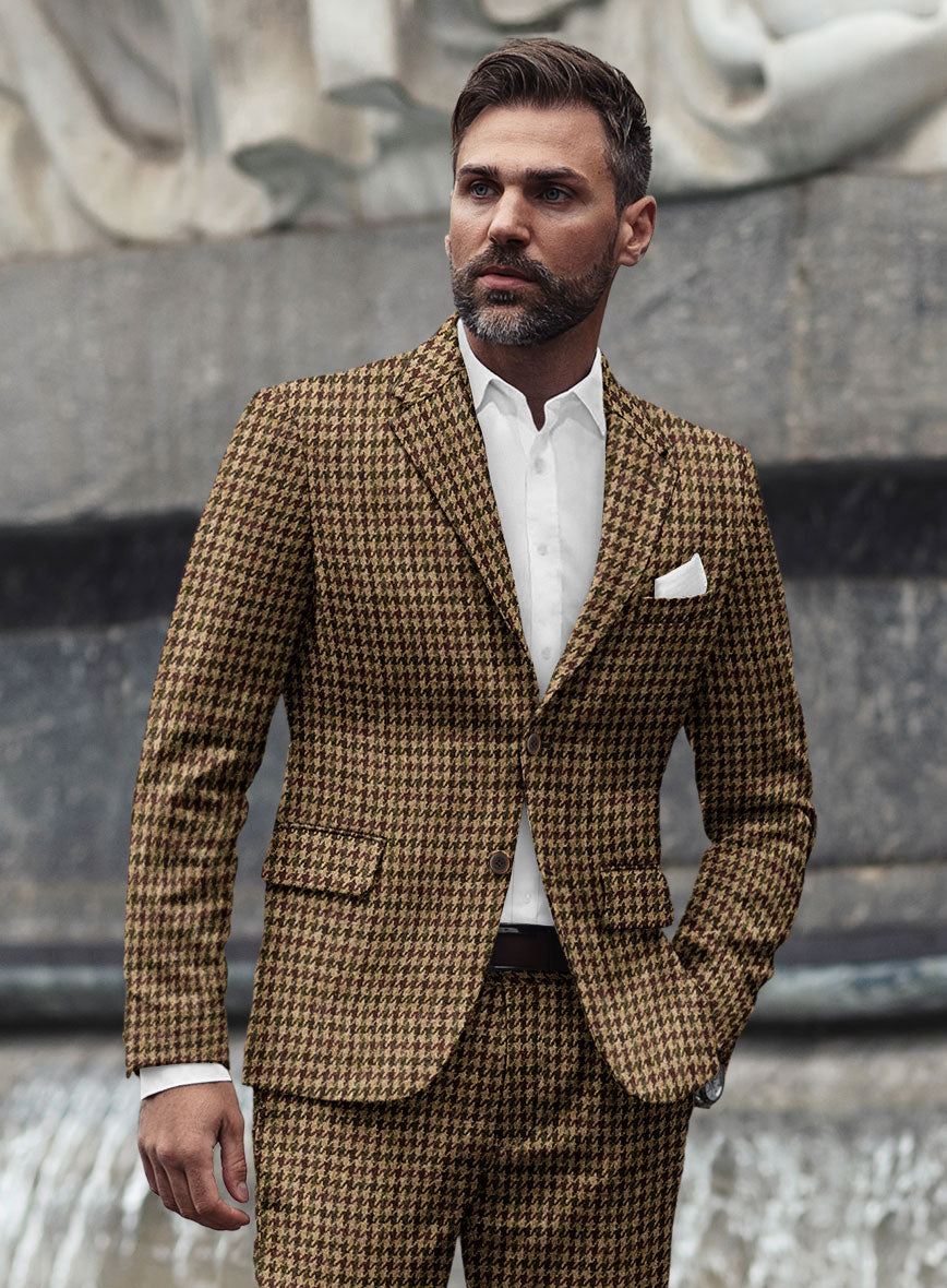 StudioSuits Harris Tweed Russet Houndstooth Suit - view 4