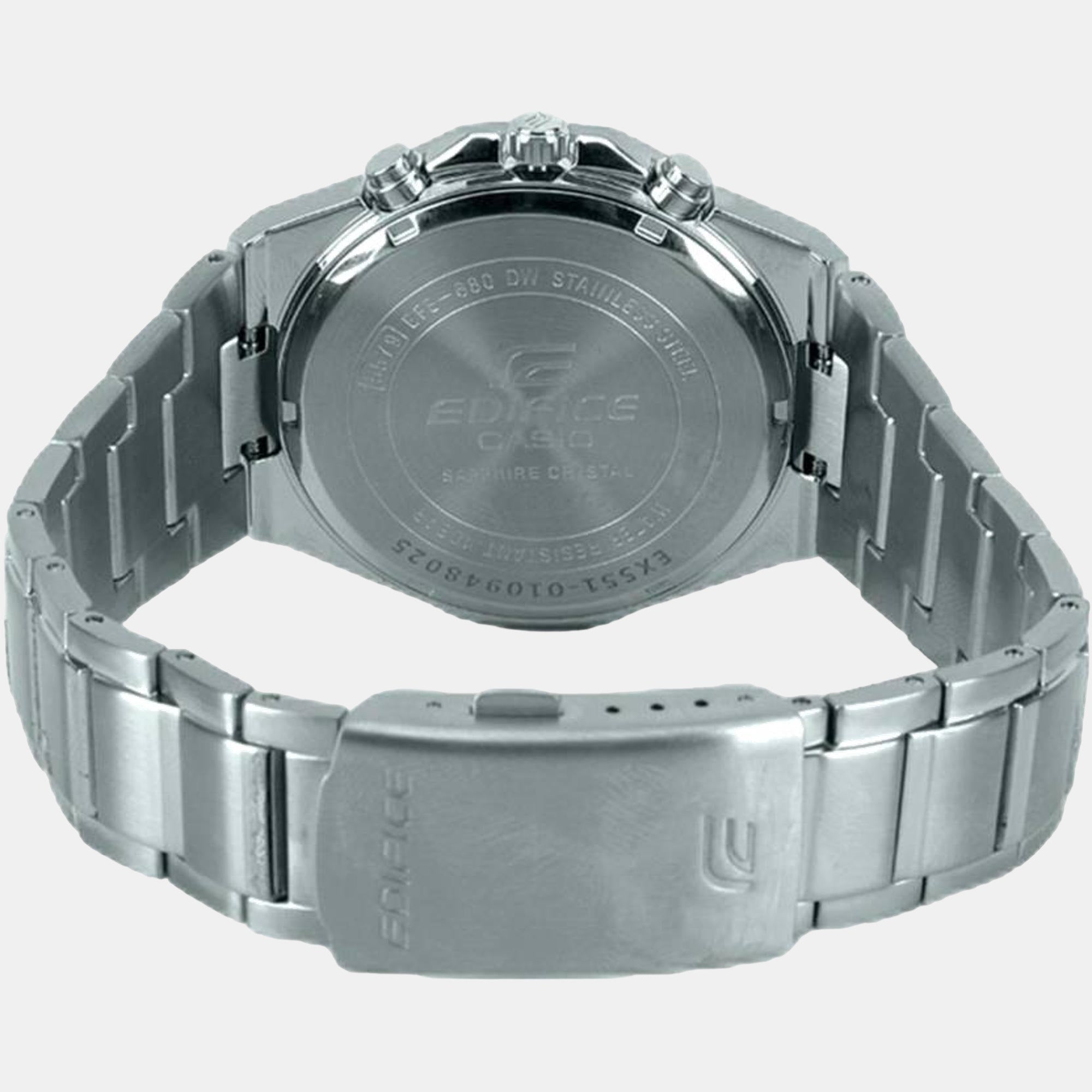 Casio Edifice Men Quartz Silver Dial Chronograph Stainless Steel Watch EX552 - view 4