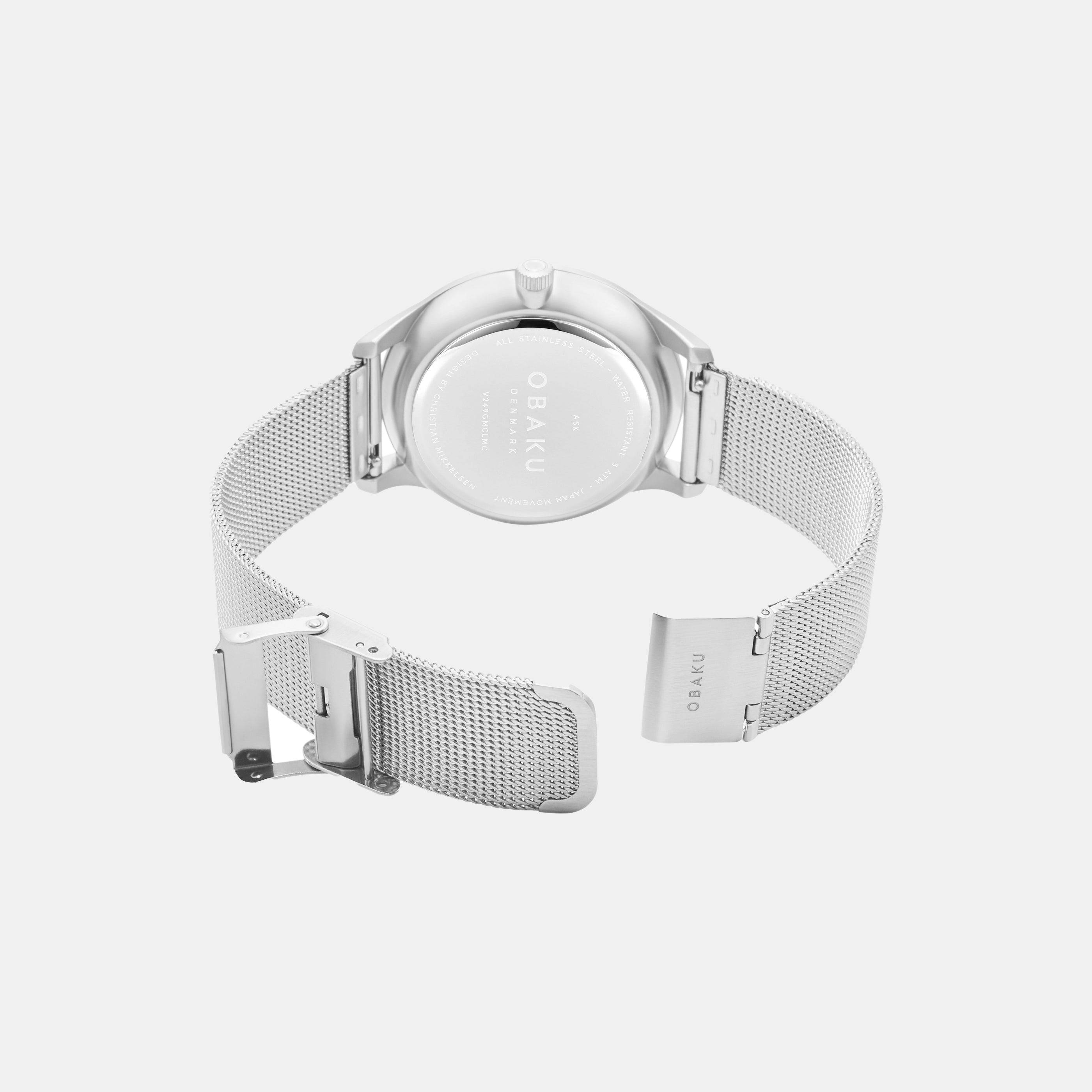 Obaku Ask Cyan Men Quartz Blue Dial Analog Stainless Steel Watch V249GMCLMC - view 5