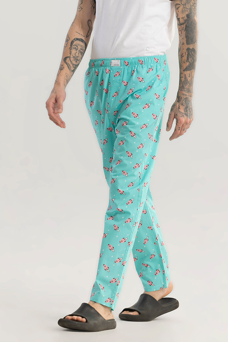 SNITCH Rocket Print Blue Pyjama