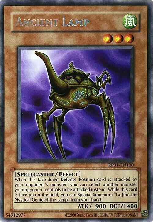 Yu-Gi-Oh! Ancient Lamp - 2020 Date Reprint - RP01-EN100 - Secret Rare - Unlimited