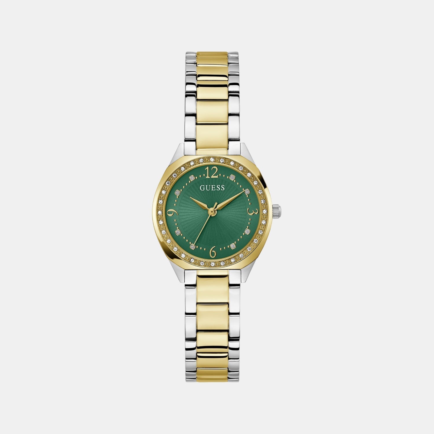 Guess Dress Women Quartz Green Dial Analog Stainless Steel Watch GW0767L4