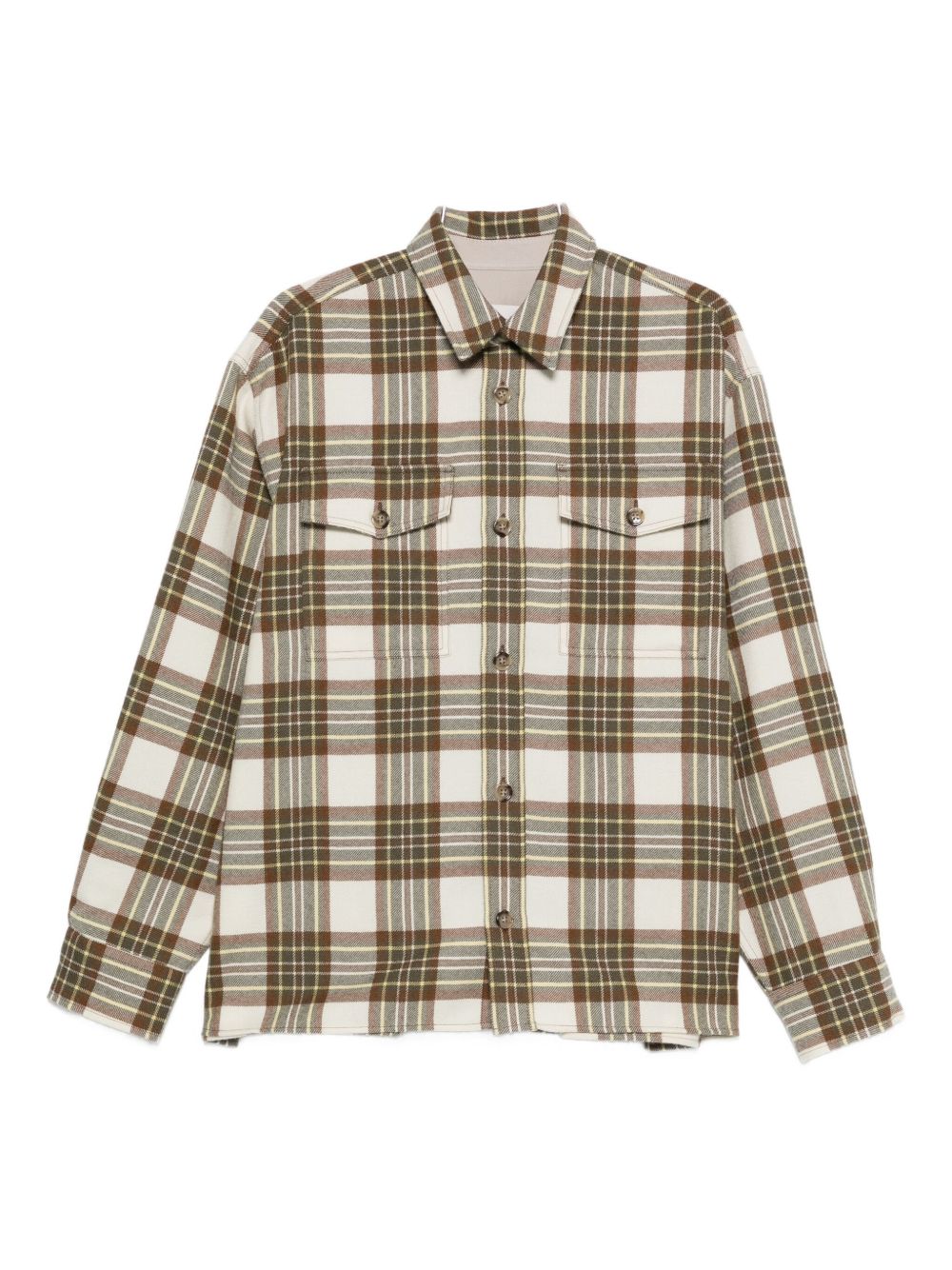 Ami Paris Wool checked overshirt – Cotton 100%