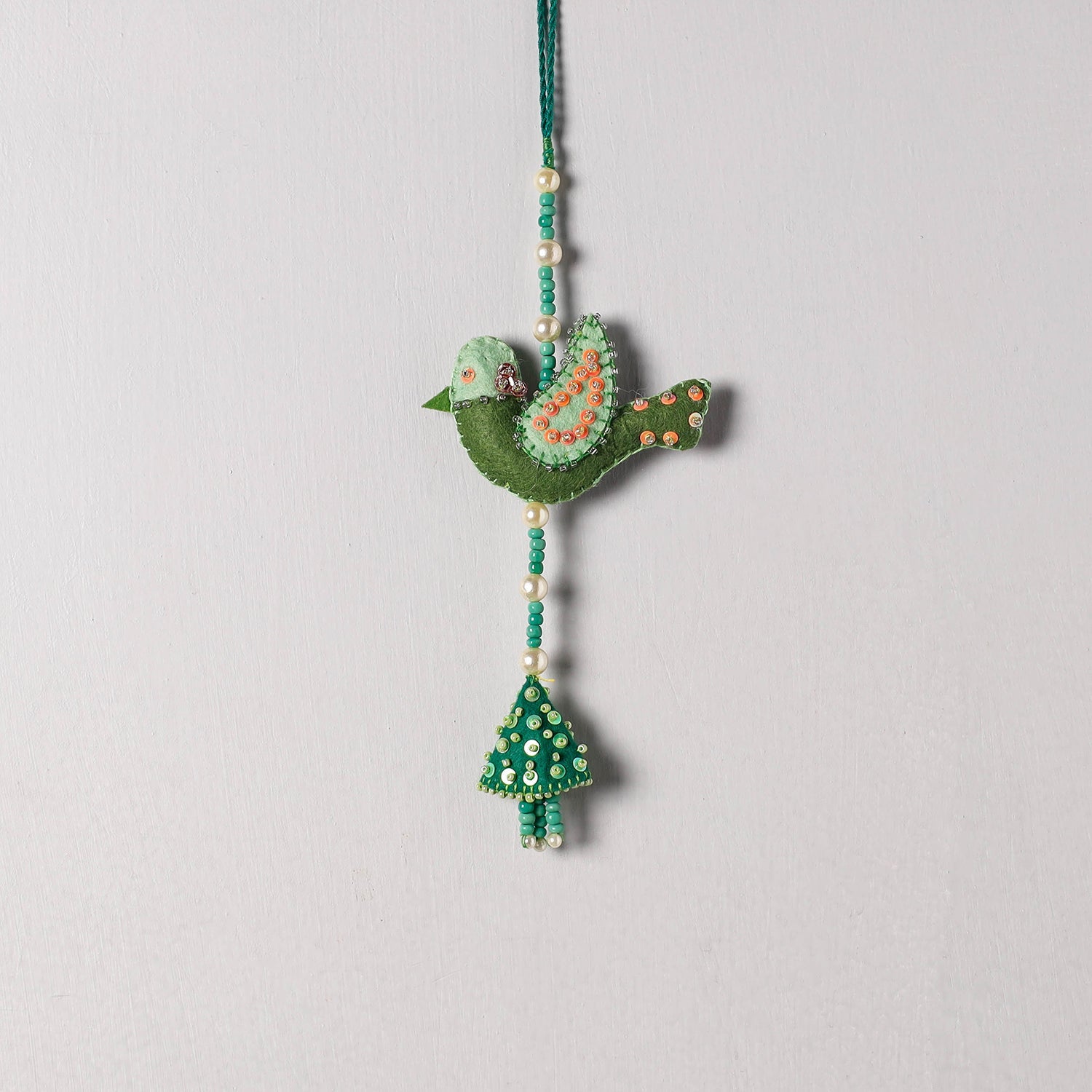 Felt beadwork wall – WITH LOVE BY KANIKA Bird - Handmade Felt & Beadwork Wall Hanging