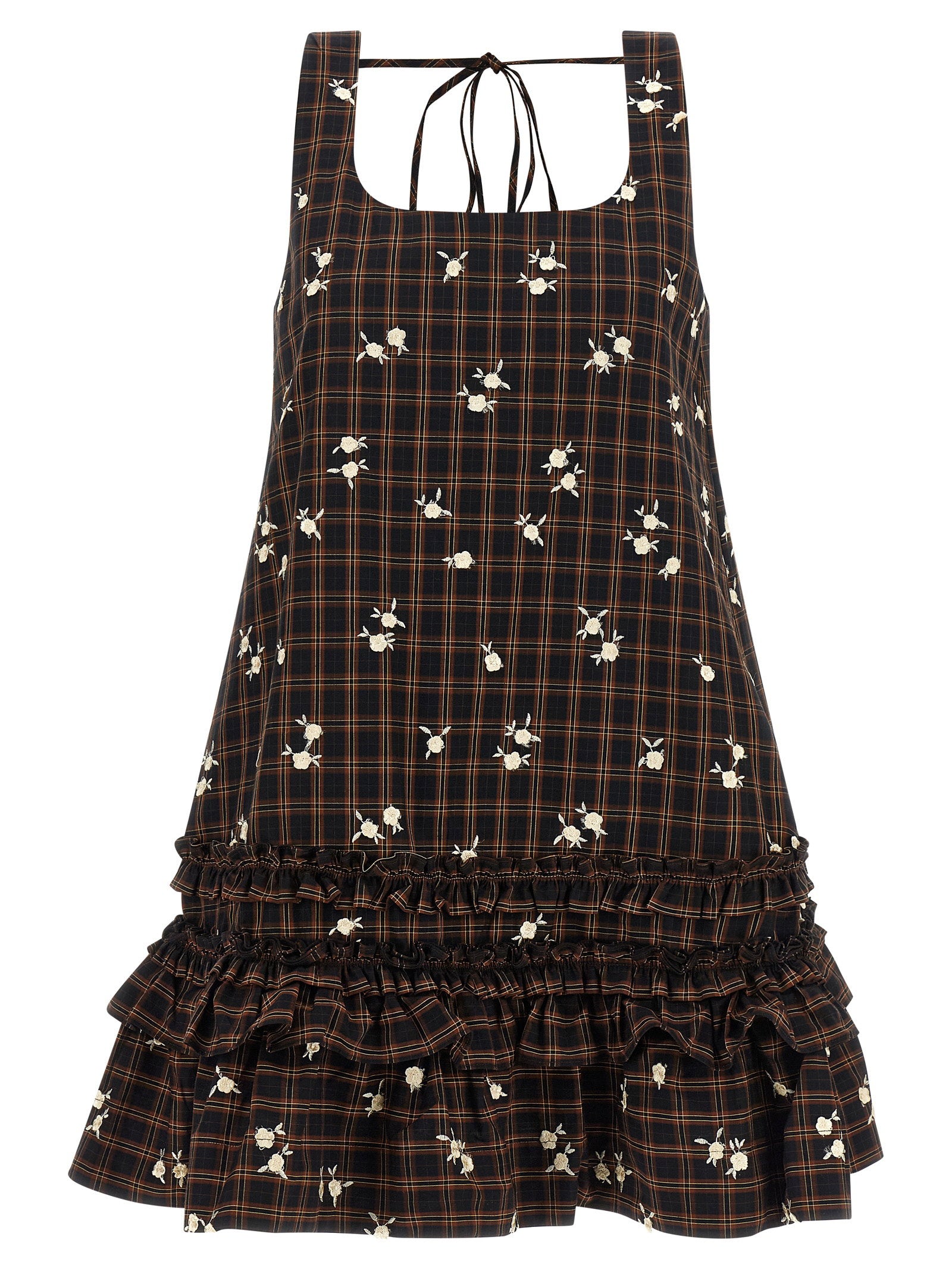 Ganni Check Flower Dress – 100% organic cotton