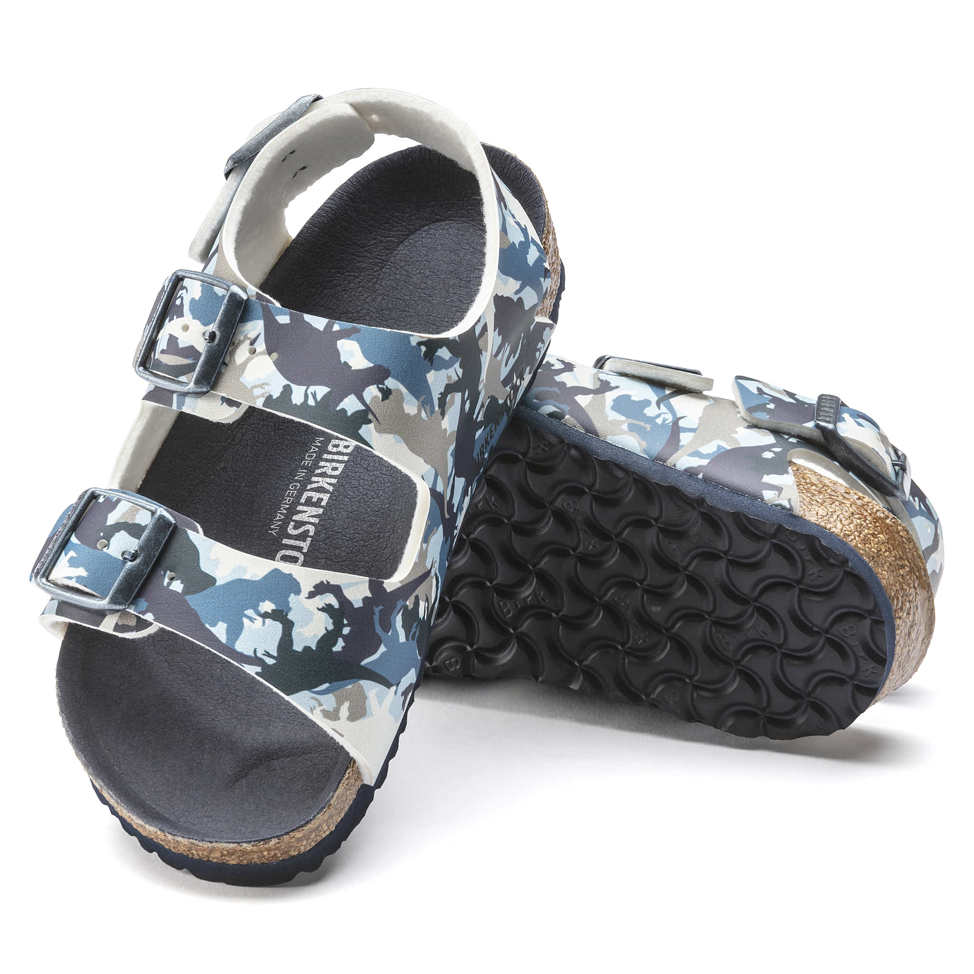 Birkenstock Milano Kids Birko-Flor – Blue Blue/Dino Camo Blue - view 2