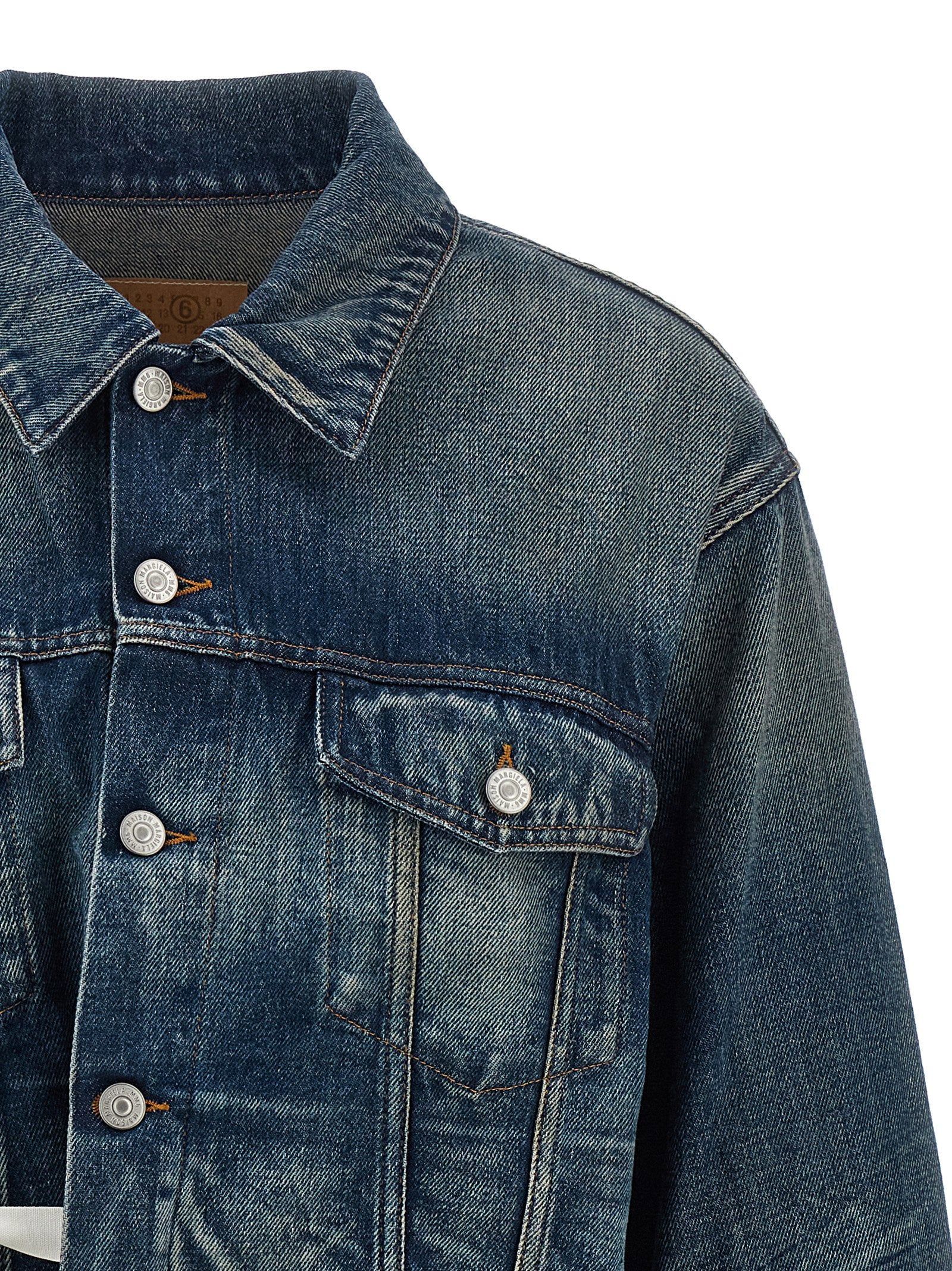 Mm6 Maison Margiela Tape Denim Jacket – 100% cotton - view 3