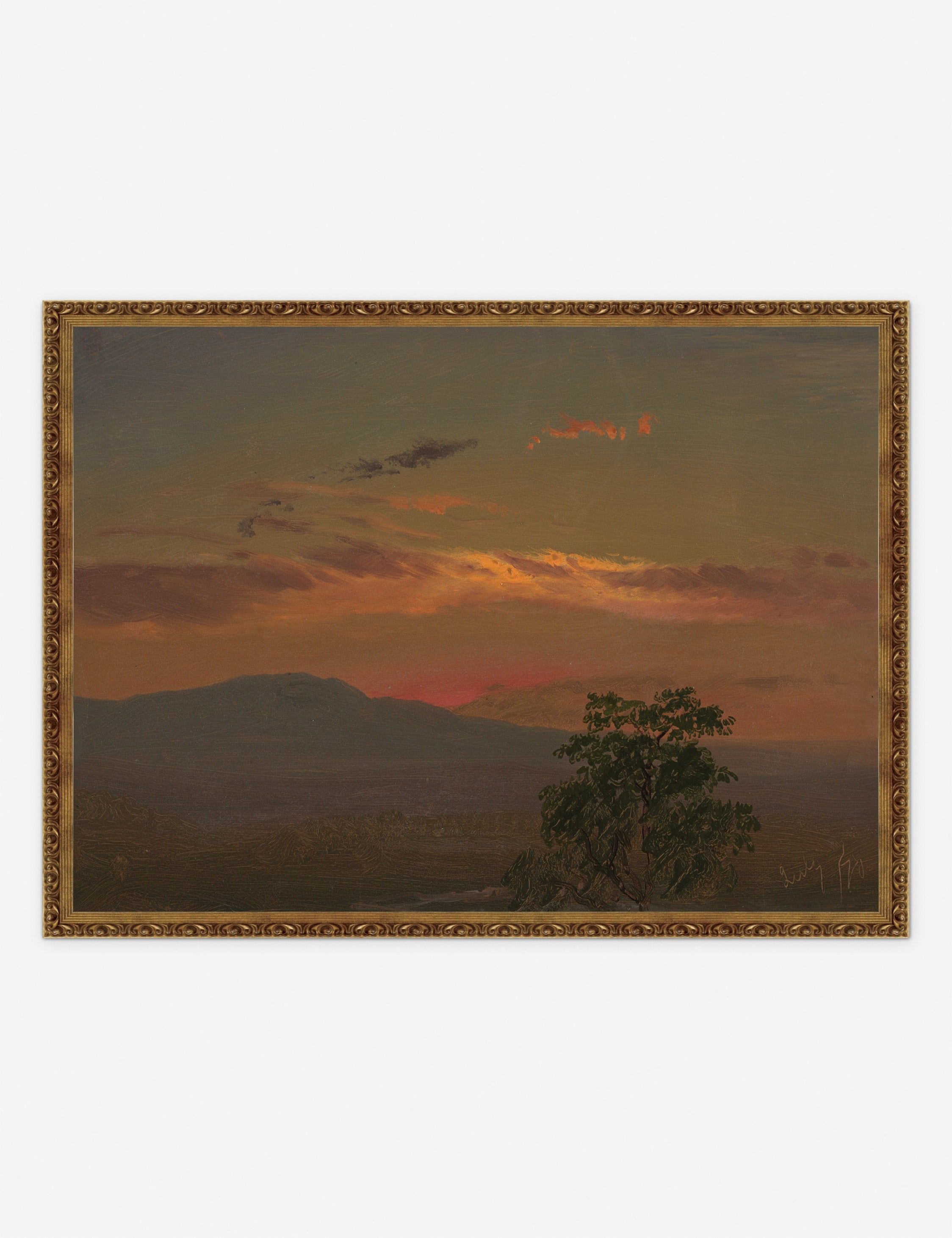 Lulu and Georgia Landscape at Sunset, Hudson NY Print