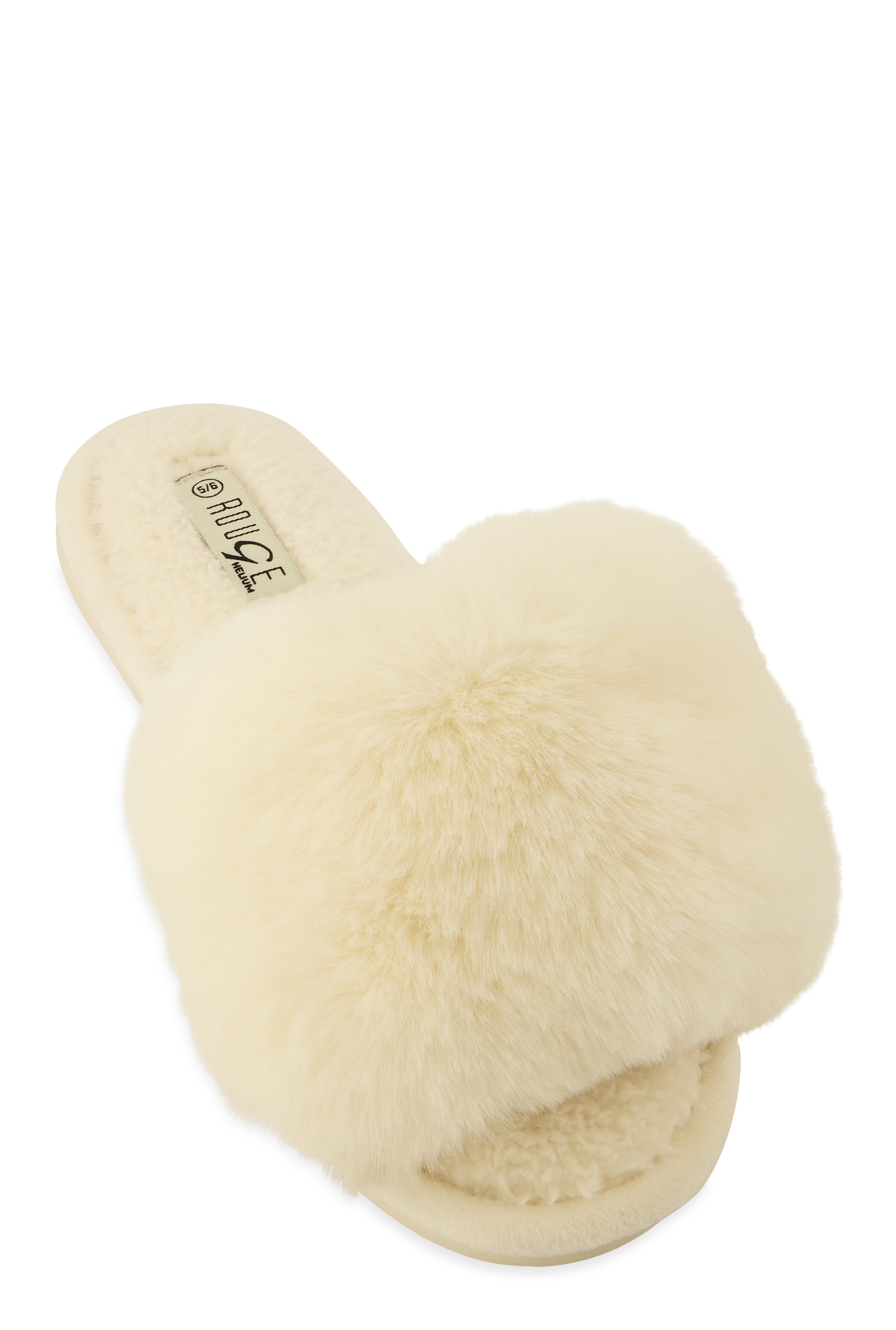 Rainbow Shops Faux Fur Slide Sandals – Women's