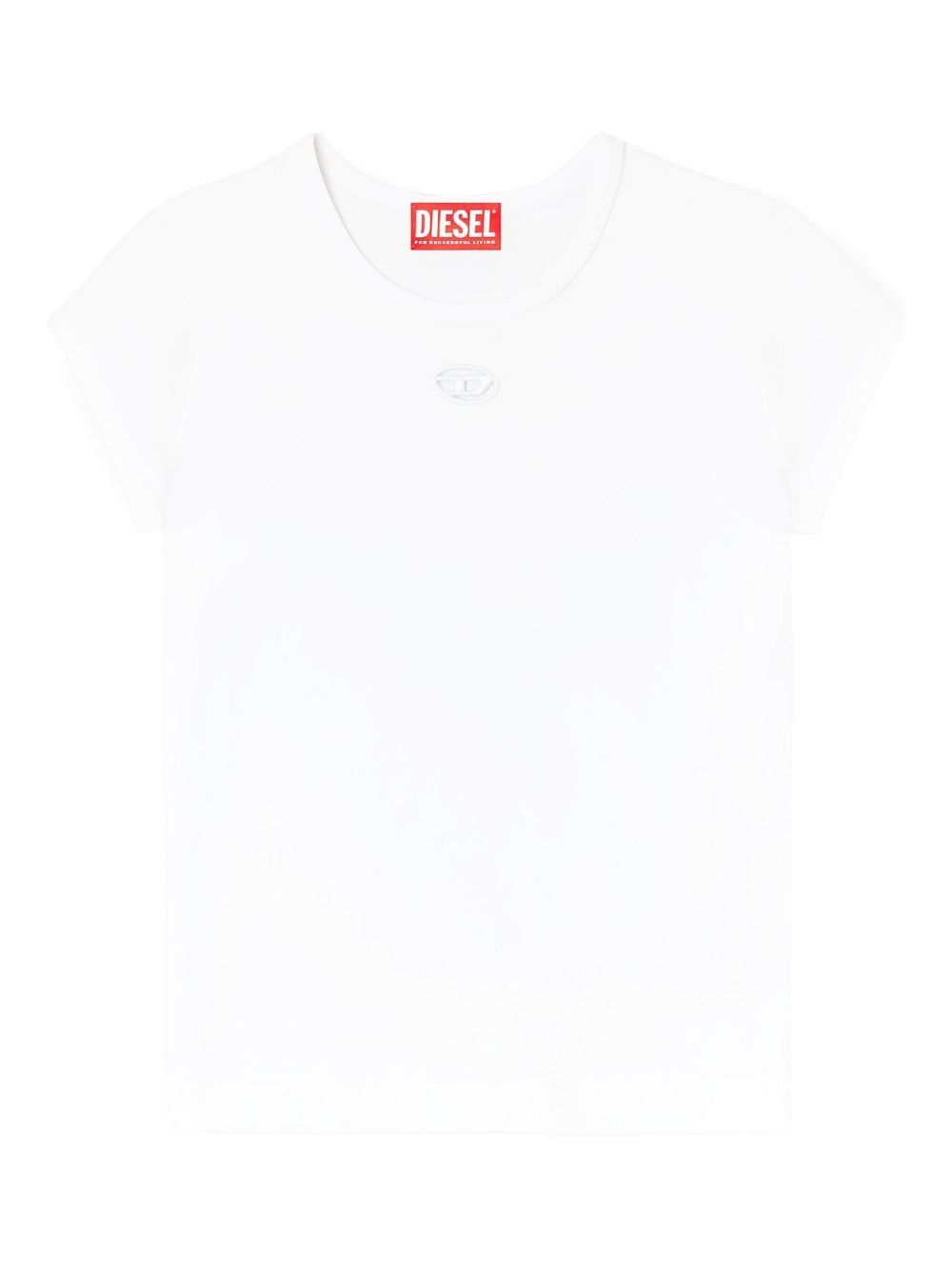 Diesel T-Angie logo-embroidery T-shirt – Elastane 7%  Cotton 93%