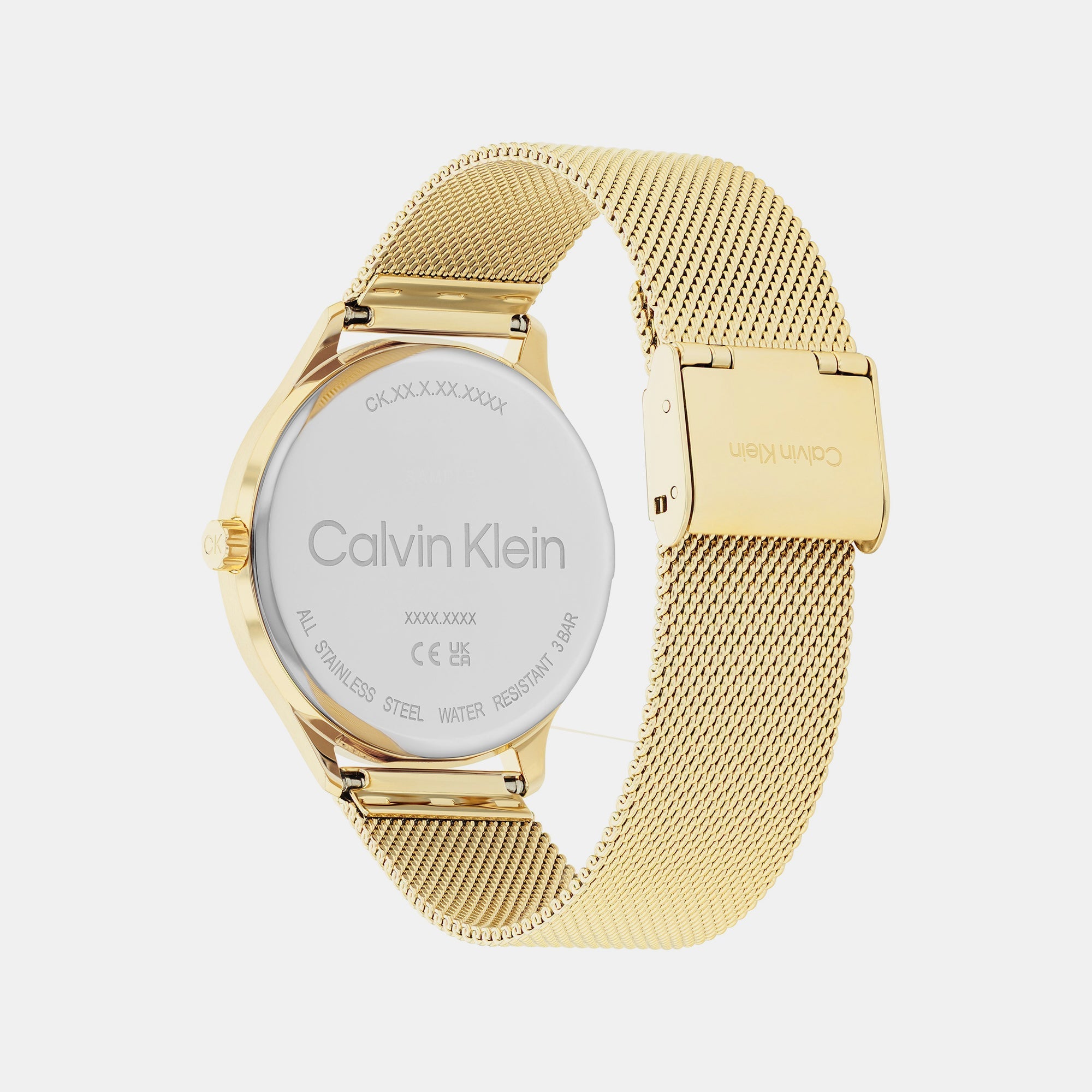 Calvin Klein Ck Dress Women Quartz Gold Dial Multi-Function Mesh Watch 25200372 - view 3