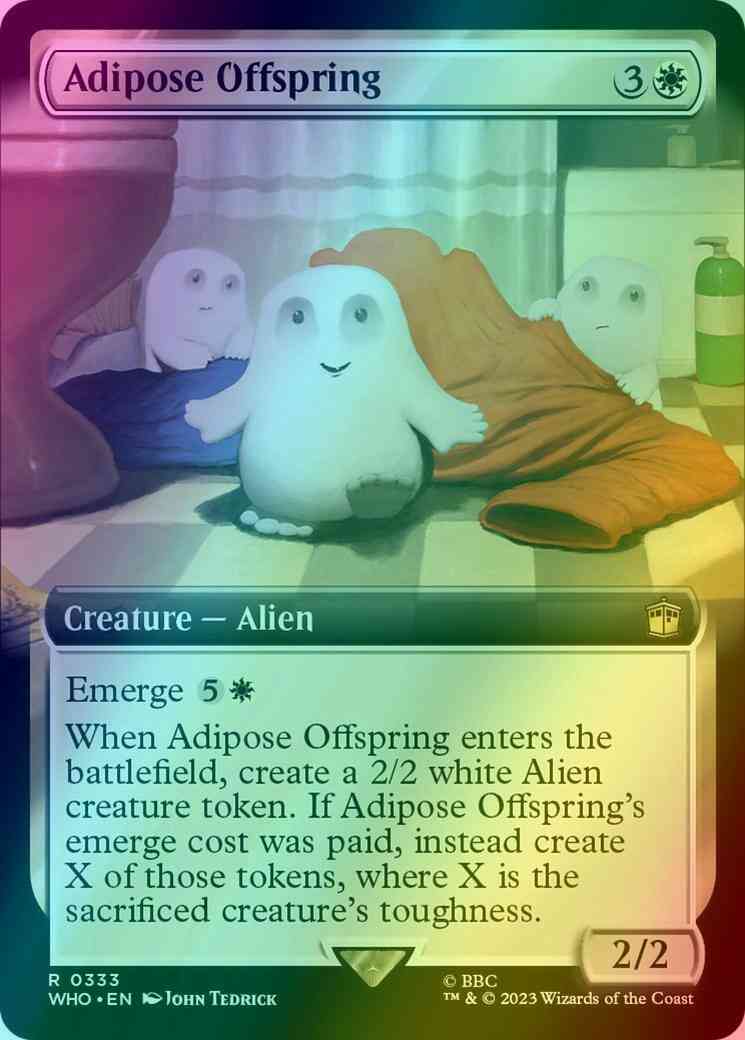 Adipose offspring 333 – Magic Adipose Offspring [333] [Extended Art] [Universes Beyond: Doctor Who] [Foil]