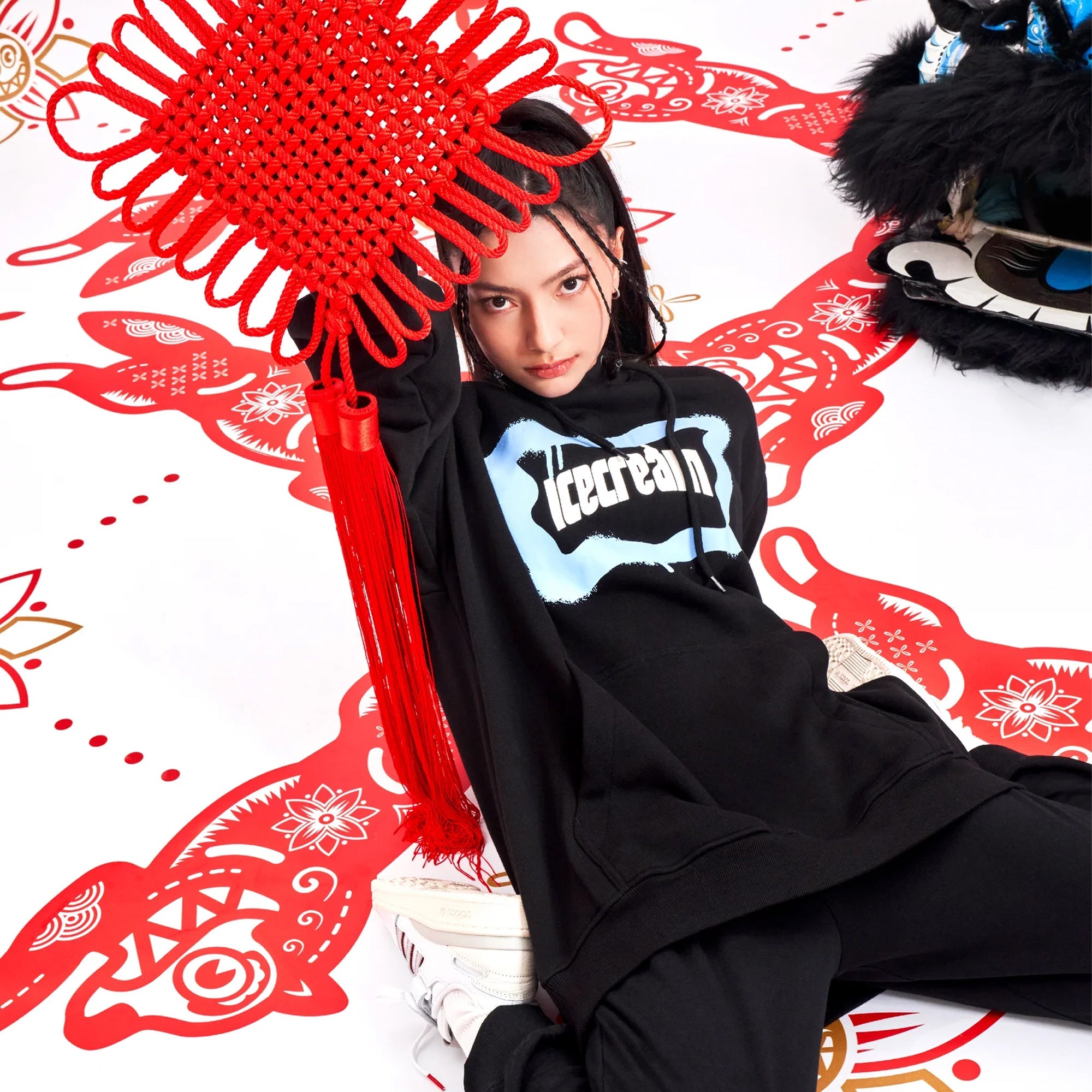 Icecream | FIRECRACKER HOODIE { BLACK - view 2