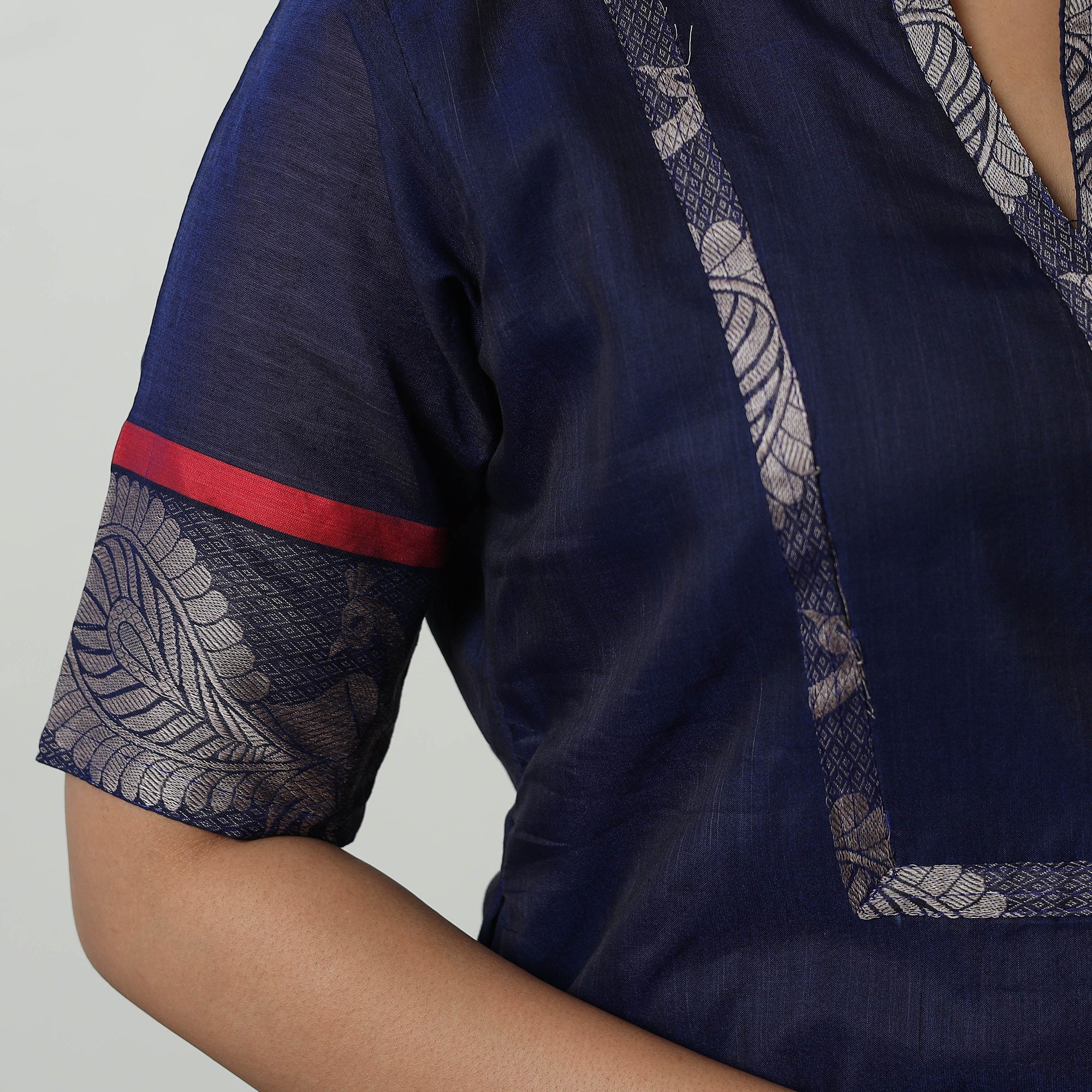ITOKRI CASUALS Blue - Dharwad Mercerised Cotton Straight Kurta 21 - view 6