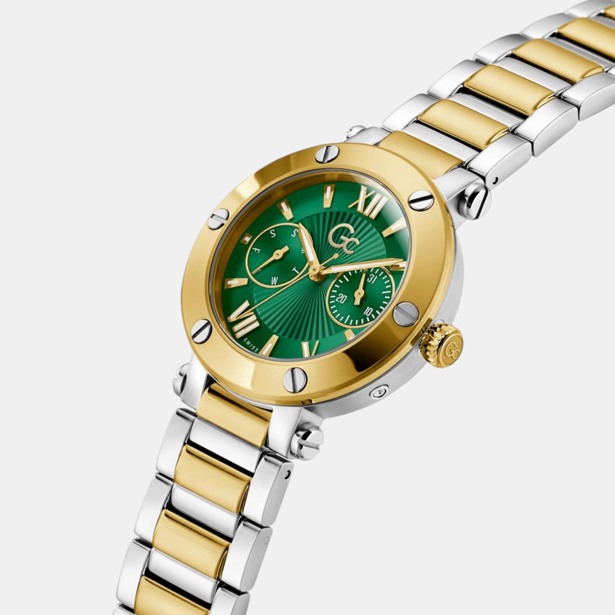 GC Aura Women Quartz Green Dial Multi-Function Stainless Steel Watch Z48003L6MF - view 2
