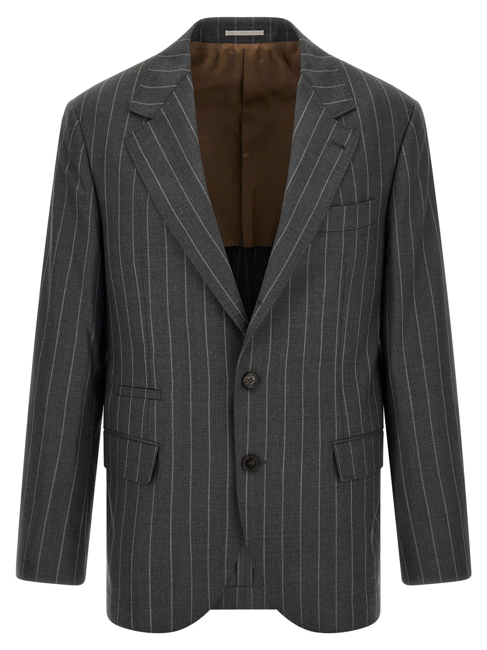 Brunello Cucinelli Pinstripe Blazer – 100% virgin wool