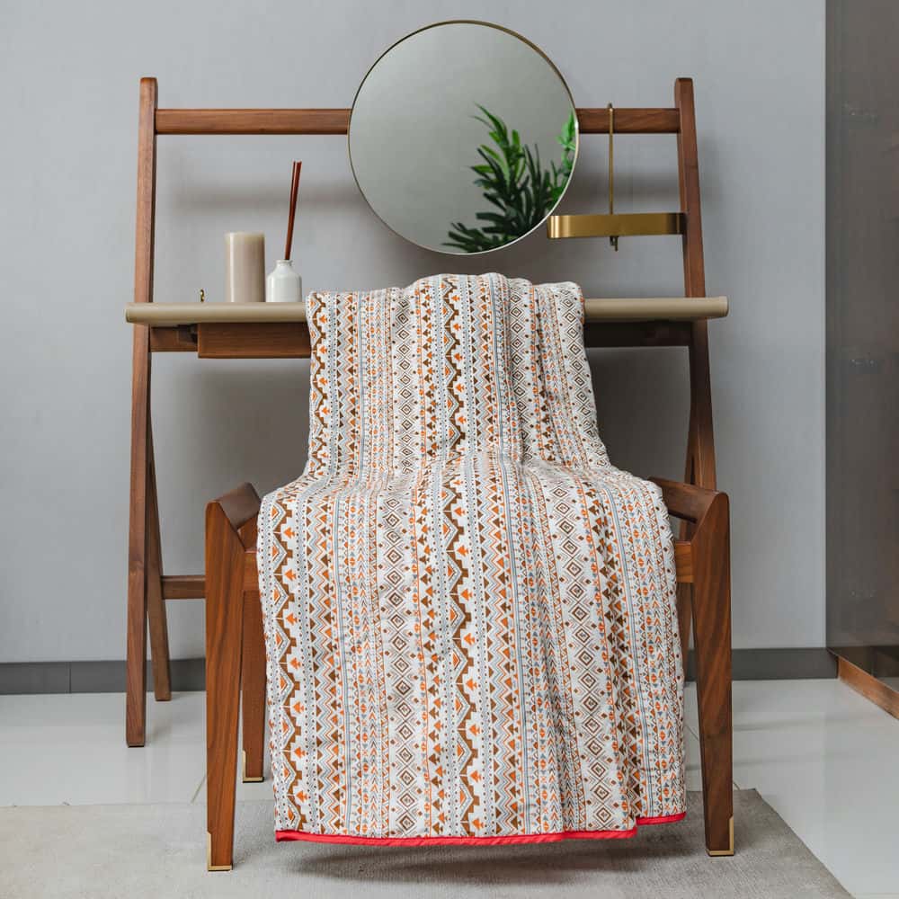 Urban Space -Home Furnishing Store Cotton Bedsheet + AC Blanket Combo Pack - (Combo 20 - Bloom Ray Grey + Mexico) - view 3