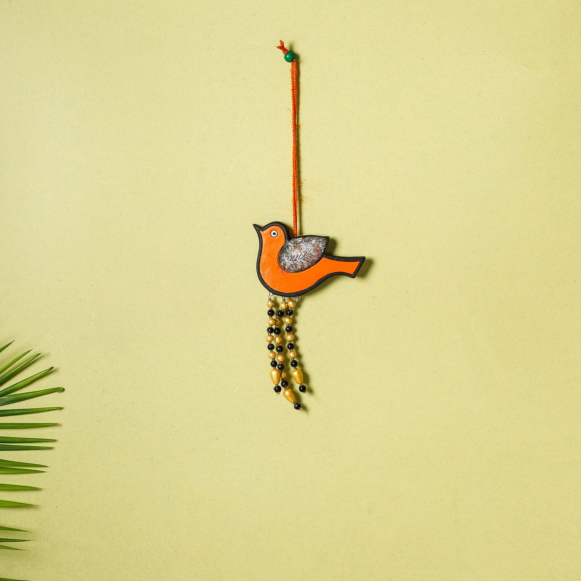 KHUSHBASH - HAPPY LOOM OF EAST Bird - Bishnupur Handpainted Terracotta Wall Hanging