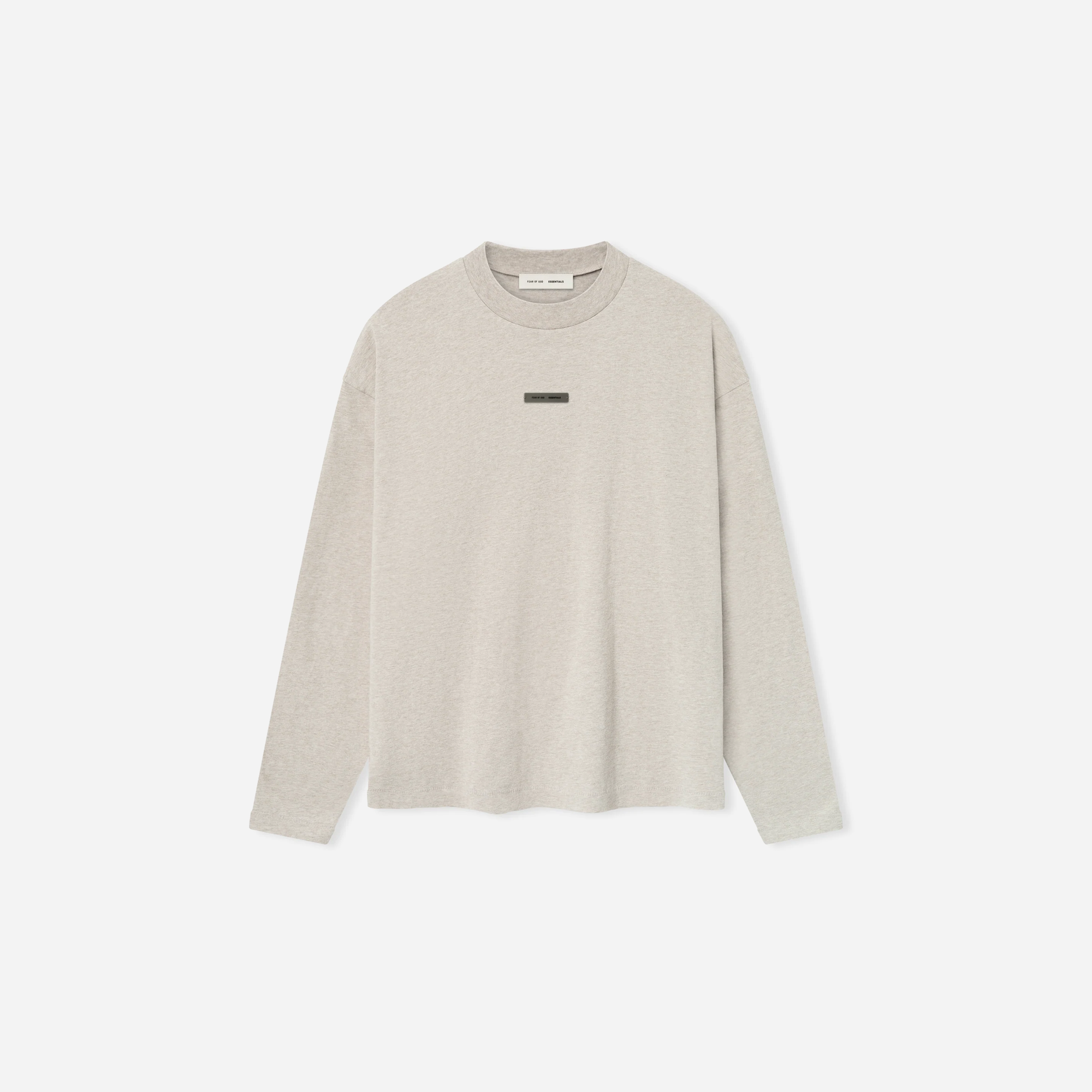 Fear Of God Essentials SS25 Classic Long Sleeve Tee- Heather Stone
