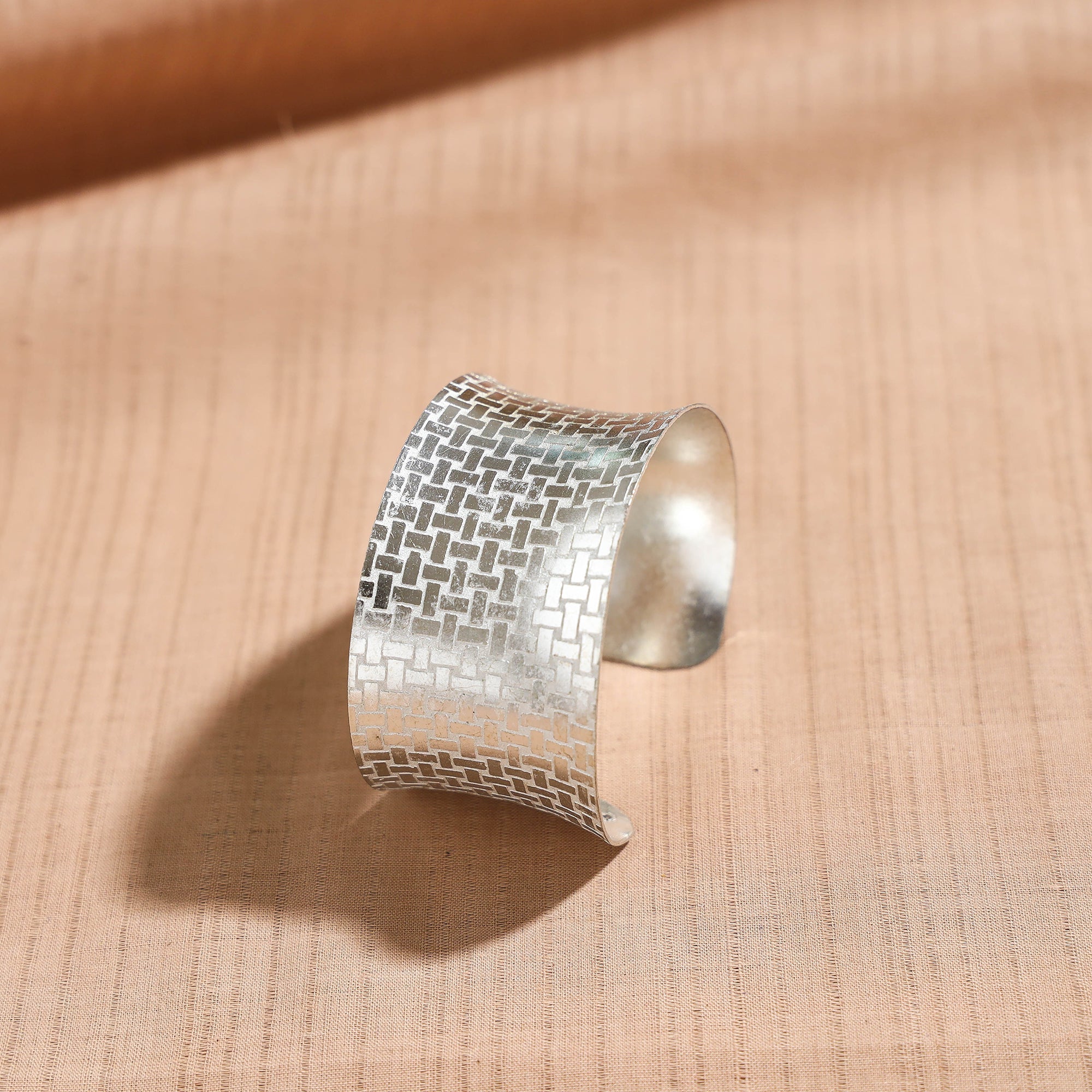 WHITE RIVER STORIES Antique Finish Oxidised German Silver Cuff Bracelet (Adjustable) - view 2
