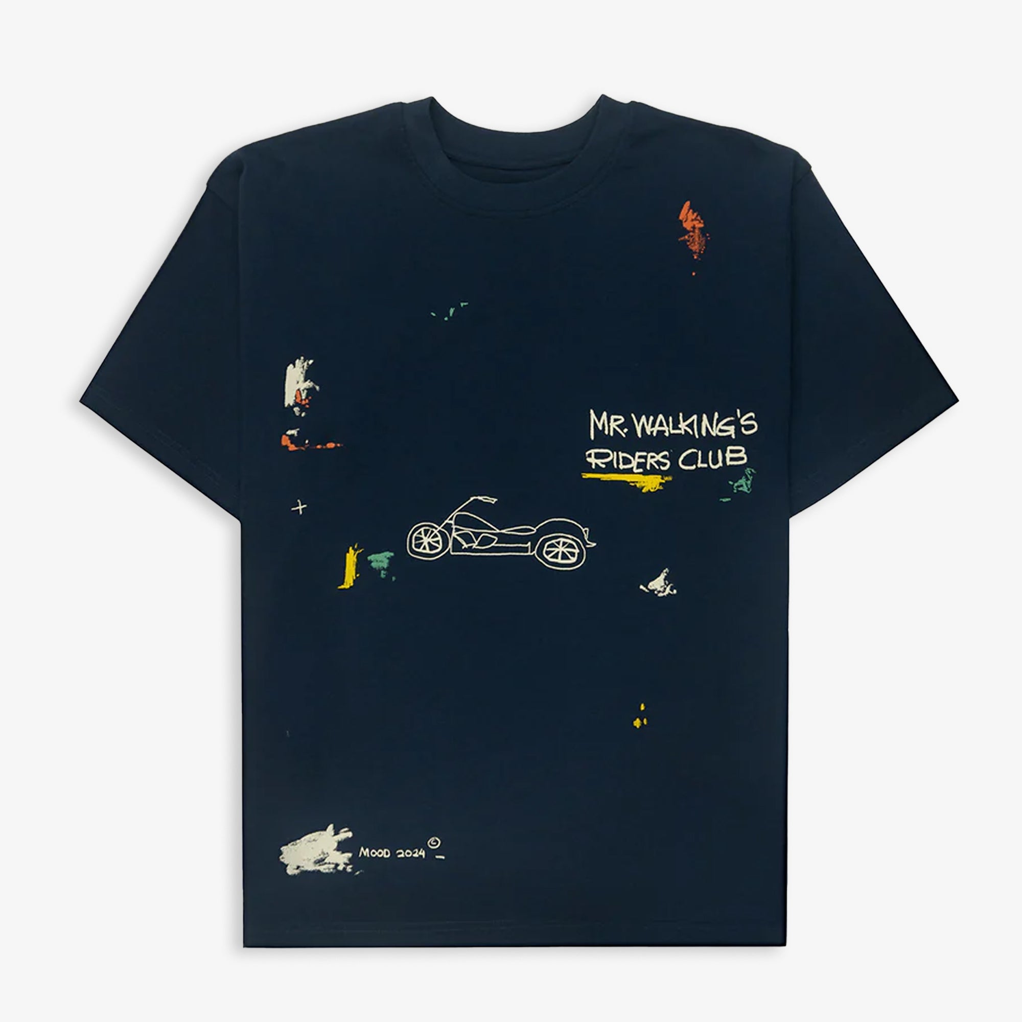 Jaywalking | Biker T-shirt { Navy - view 2