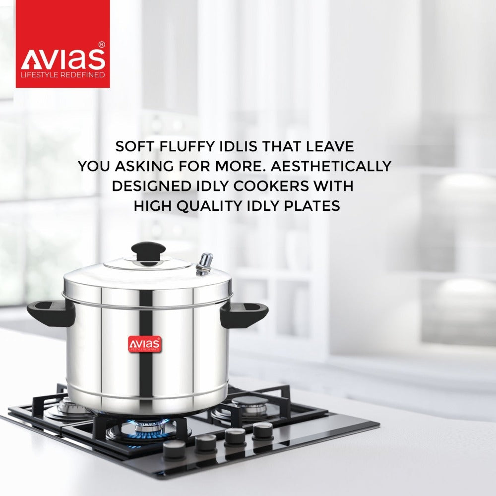 AVIAS Stainless Steel Idly Cooker | Induction And Gas Stove Base | 4 Plates - view 7