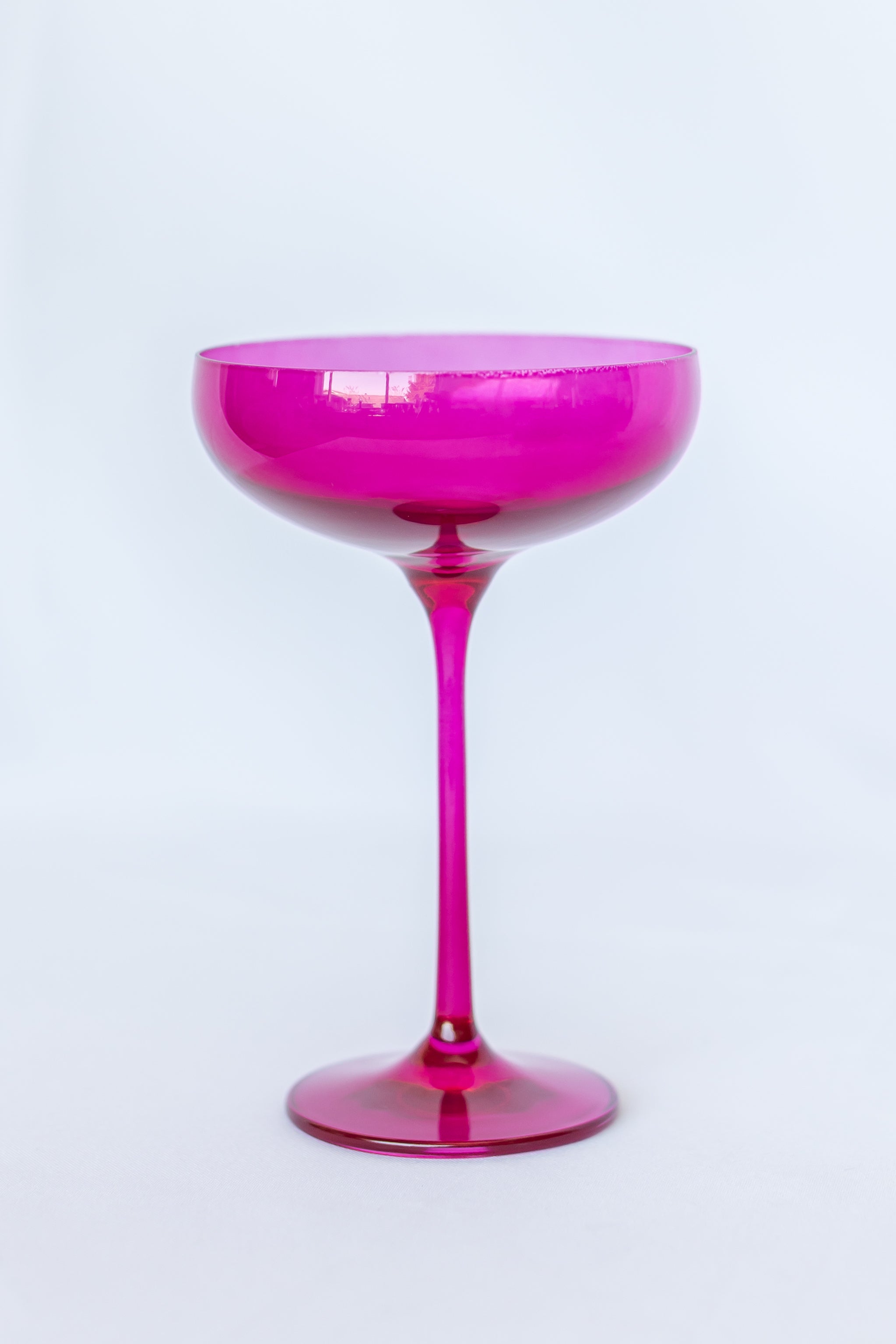 Estelle Colored Glass Estelle Colored Champagne Coupe Stemware - Set of 6 {Viva Magenta (Our Fuchsia)} - view 4