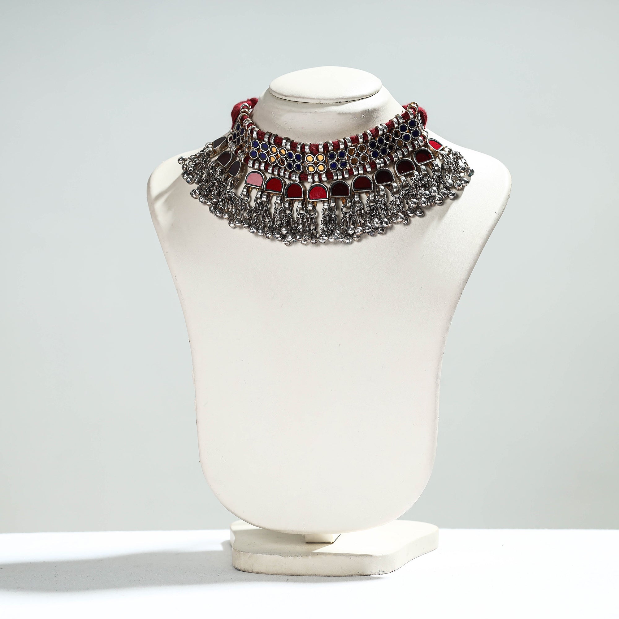 ITOKRI CRAFTS INITIATIVE Antique Glass Encrusted Tribal GS Necklace