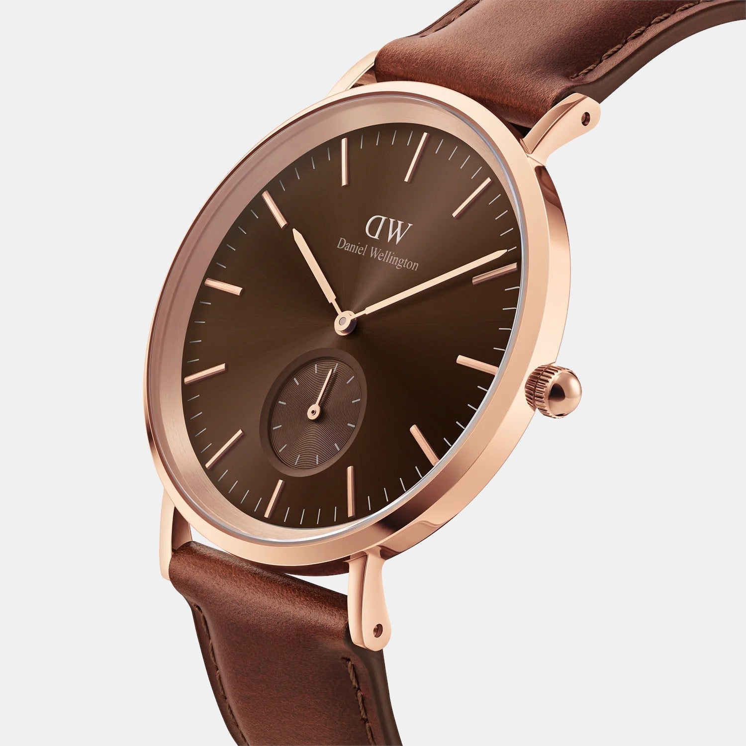 Daniel Wellington Classic Men Quartz Brown Dial Analog Leather Watch DW00100707K - view 2