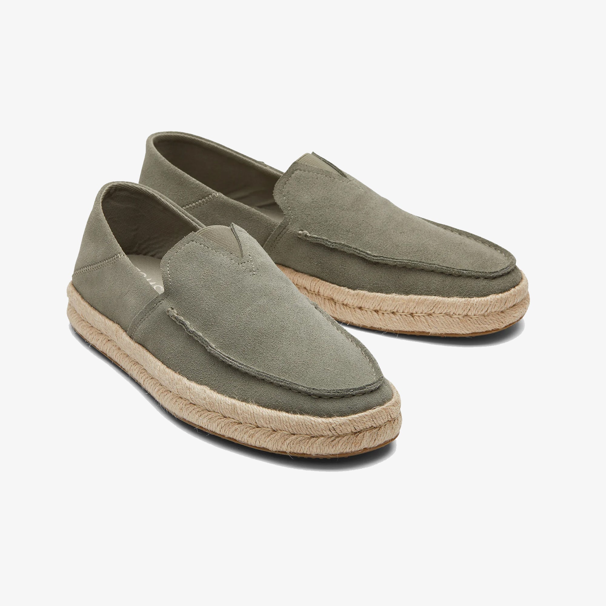 Toms | ALONSO LOAFERS SUEDE ESPADRILLES { OLIVE - view 2
