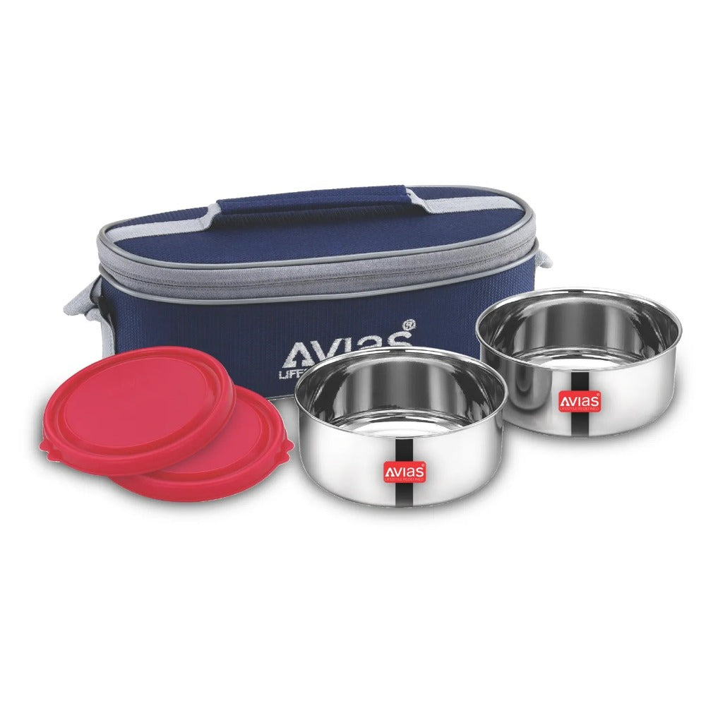 AVIAS Freshia Stainless Steel Tiffin Box with jacket (Horizontal) | Food Grade | Light Weight - view 3