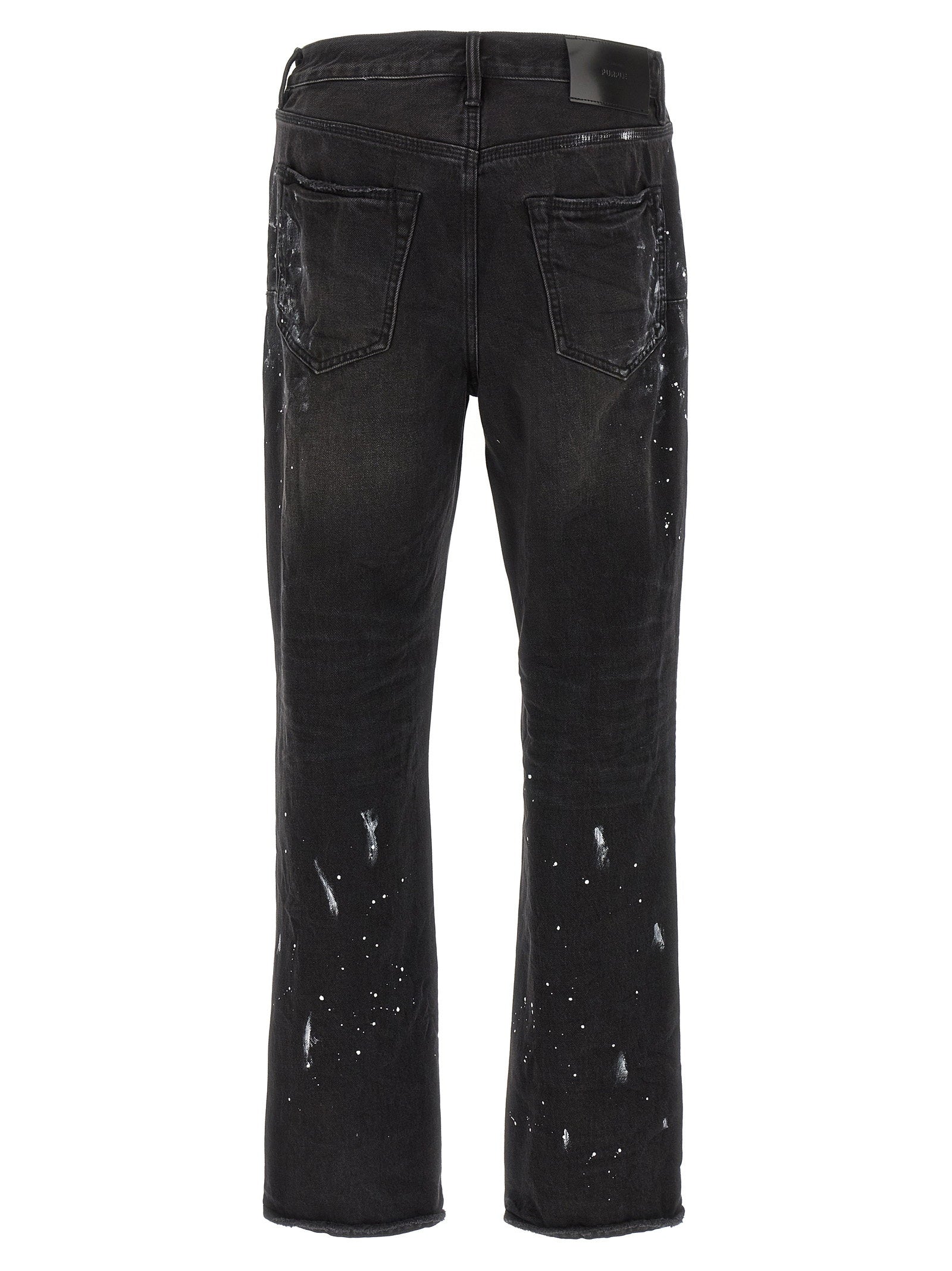 Purple P011 Knee Slit Paint Jeans – 100% cotton - view 2