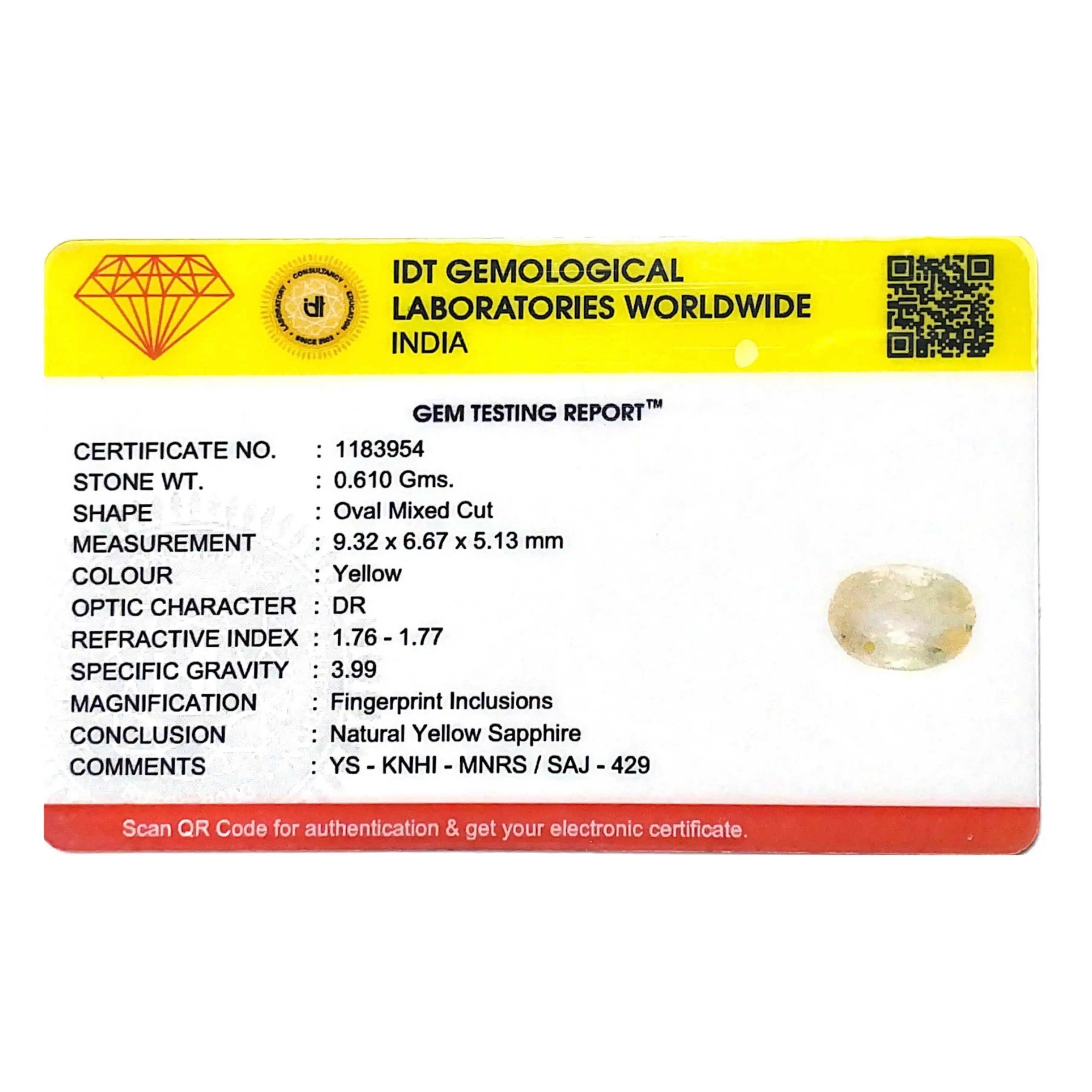 Pramogh Yellow Sapphire - 3.05 Carat - view 4